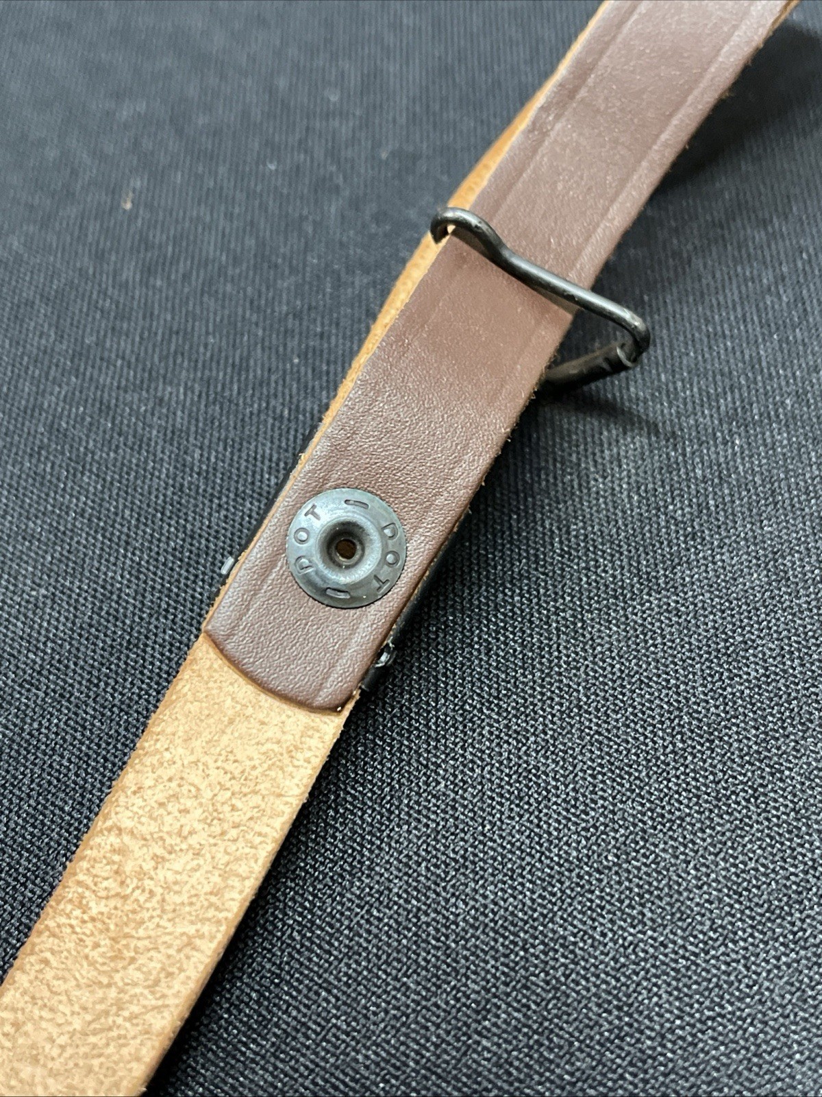 *NOS* US Original M1 HELMET LINER LEATHER CHIN STRAP DOT MAKER STAMP WW2 KOREA