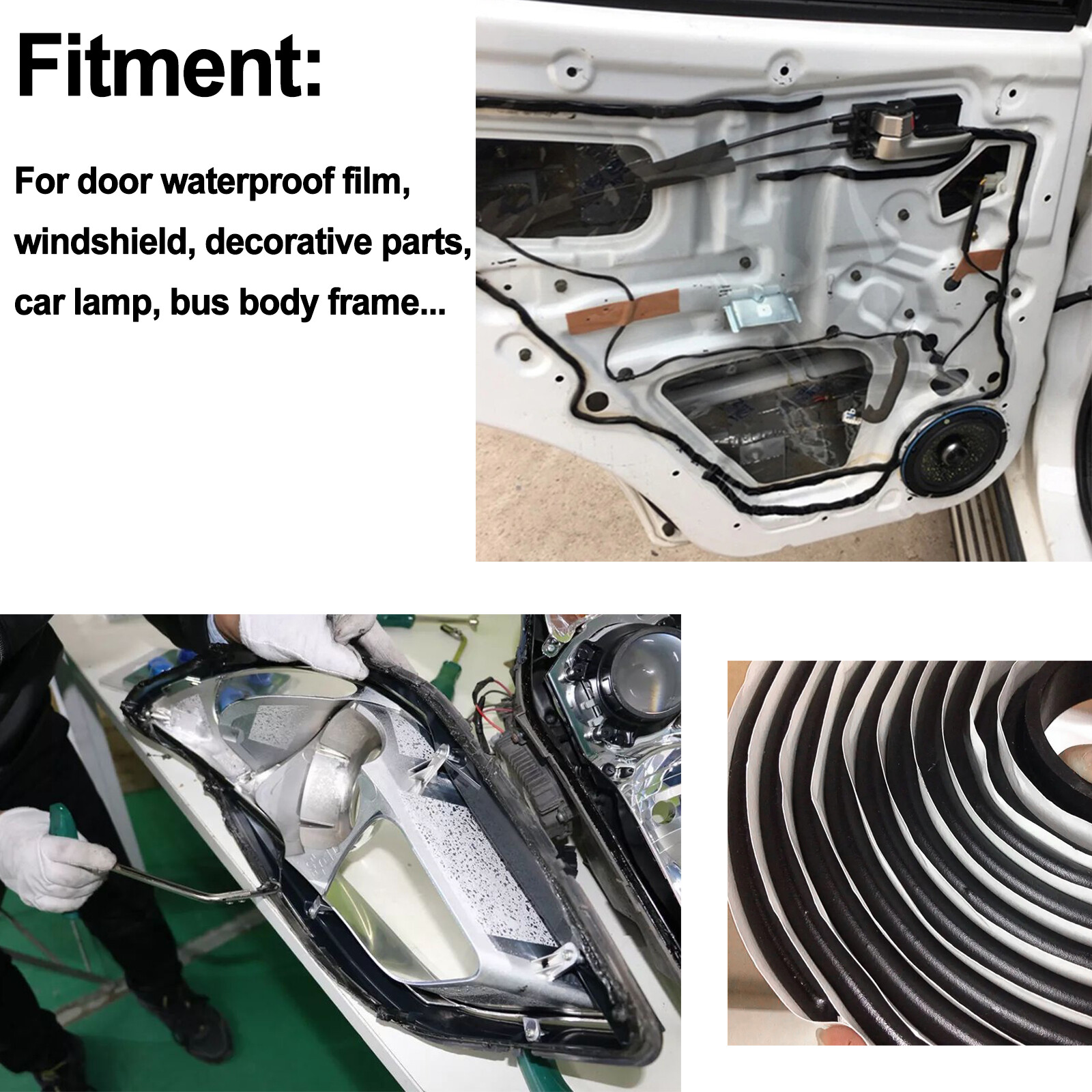 4M Butyl Tape Rubber Glue Headlight Sealant Trailer RV Retrofit Reseal Headlamp