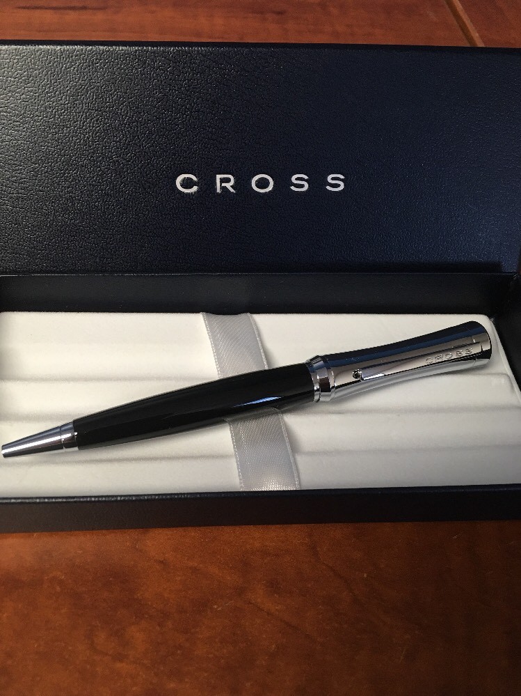 Cross Parasol Chrome and Black Twist Ballpoint Pen