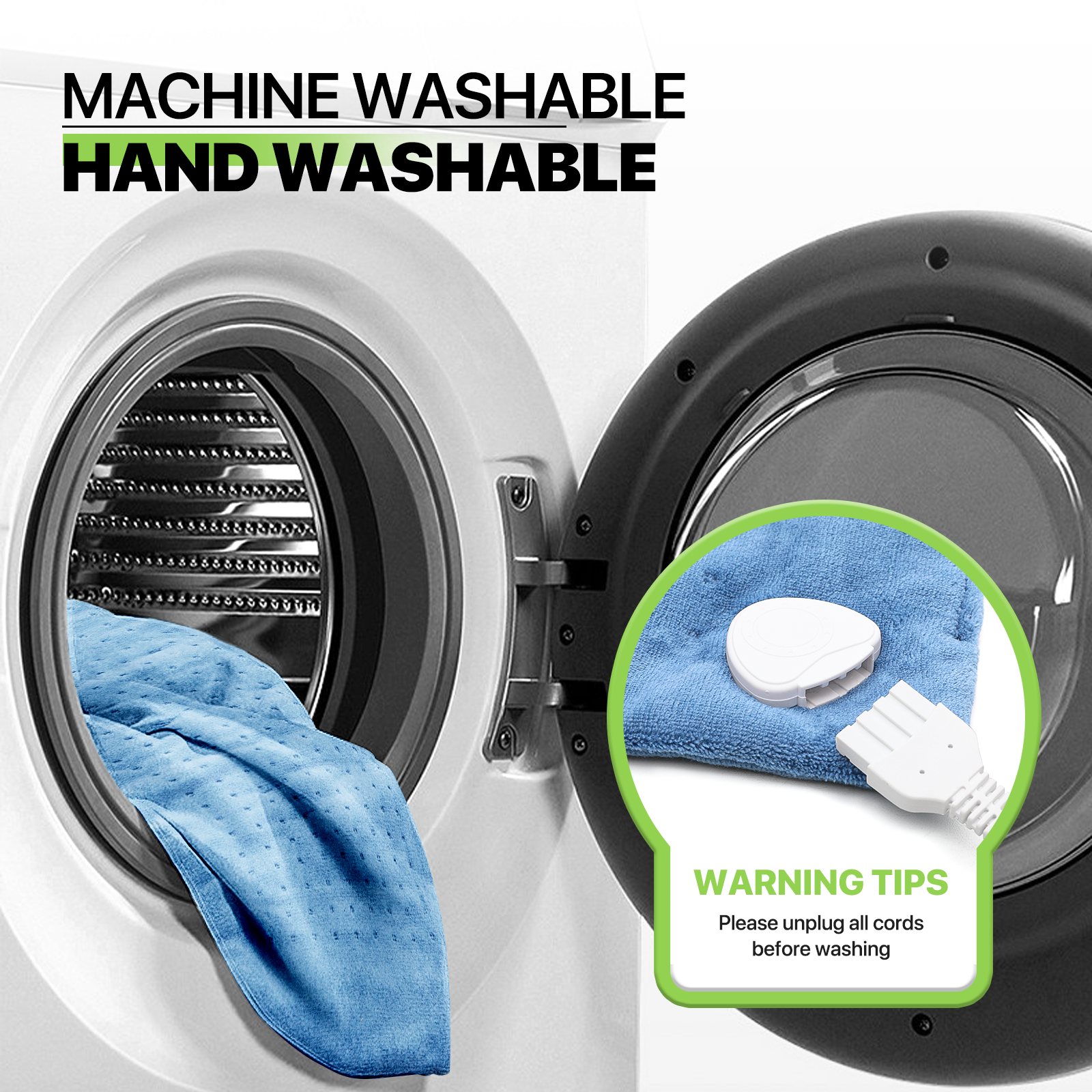 Electric Heating Pad 6 Heat Levels 24"x20" Muscle Cramp Back Pain Relief Warmer