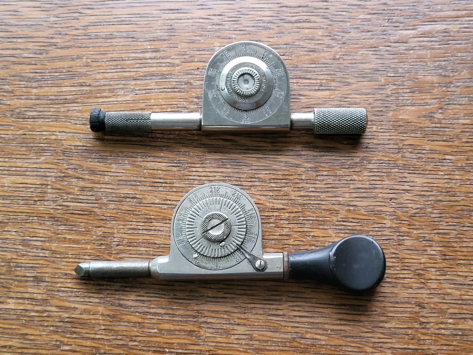 (2) Vintage Speed Indicators - L. S. Starrett & Goodell-Pratt Machinist Tools