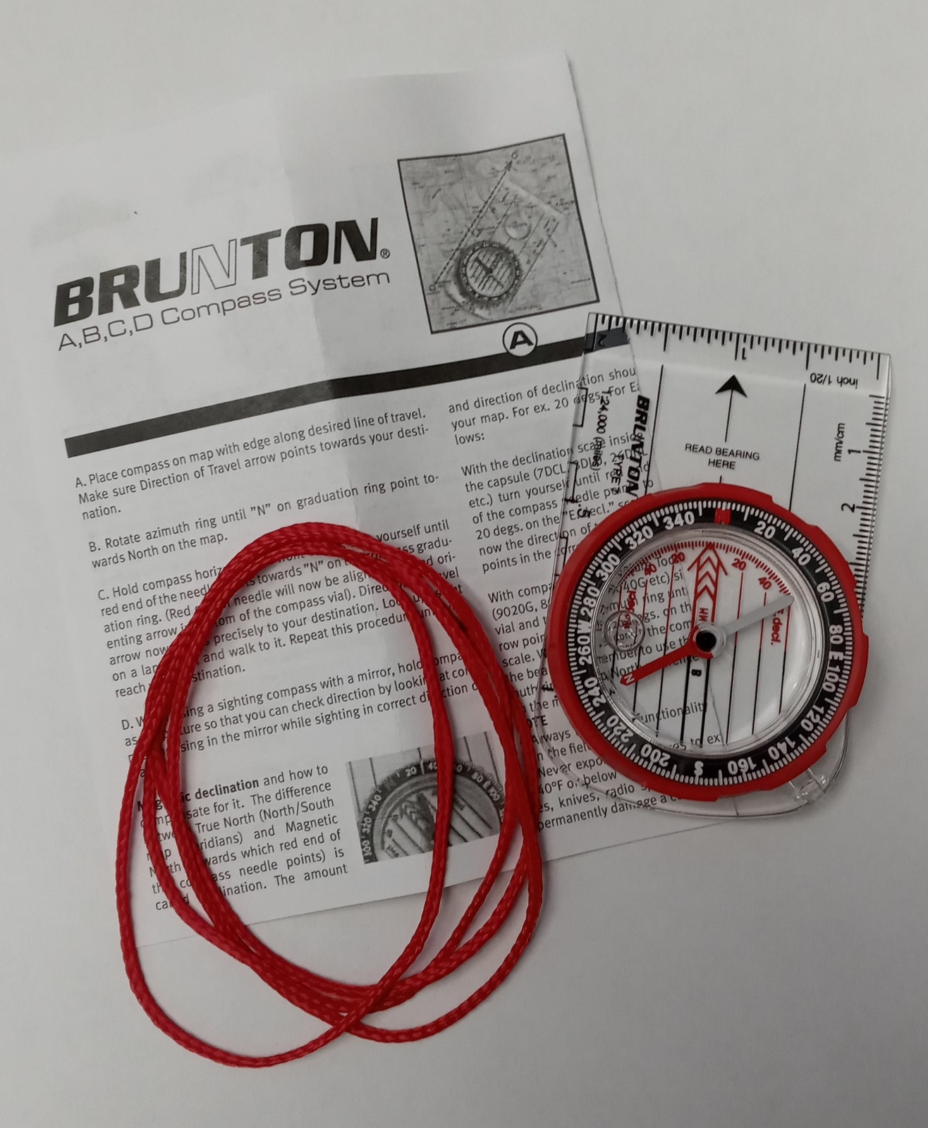 Brunton 7DNL Baseplate Map Compass With Declination Scale