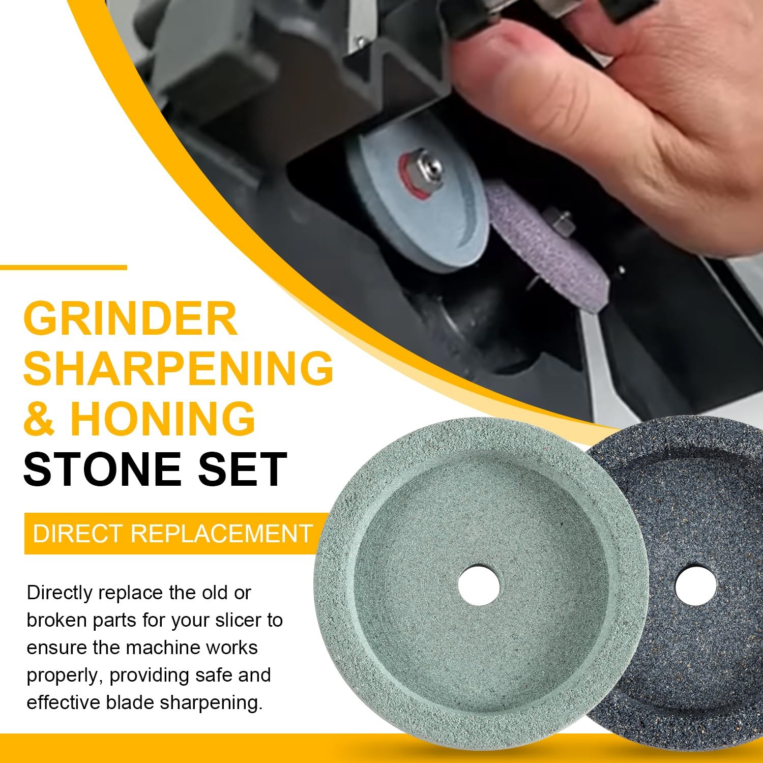 Sharpening Stone For Bizerba Slicers All Models, Grinding and Truing Stone Set