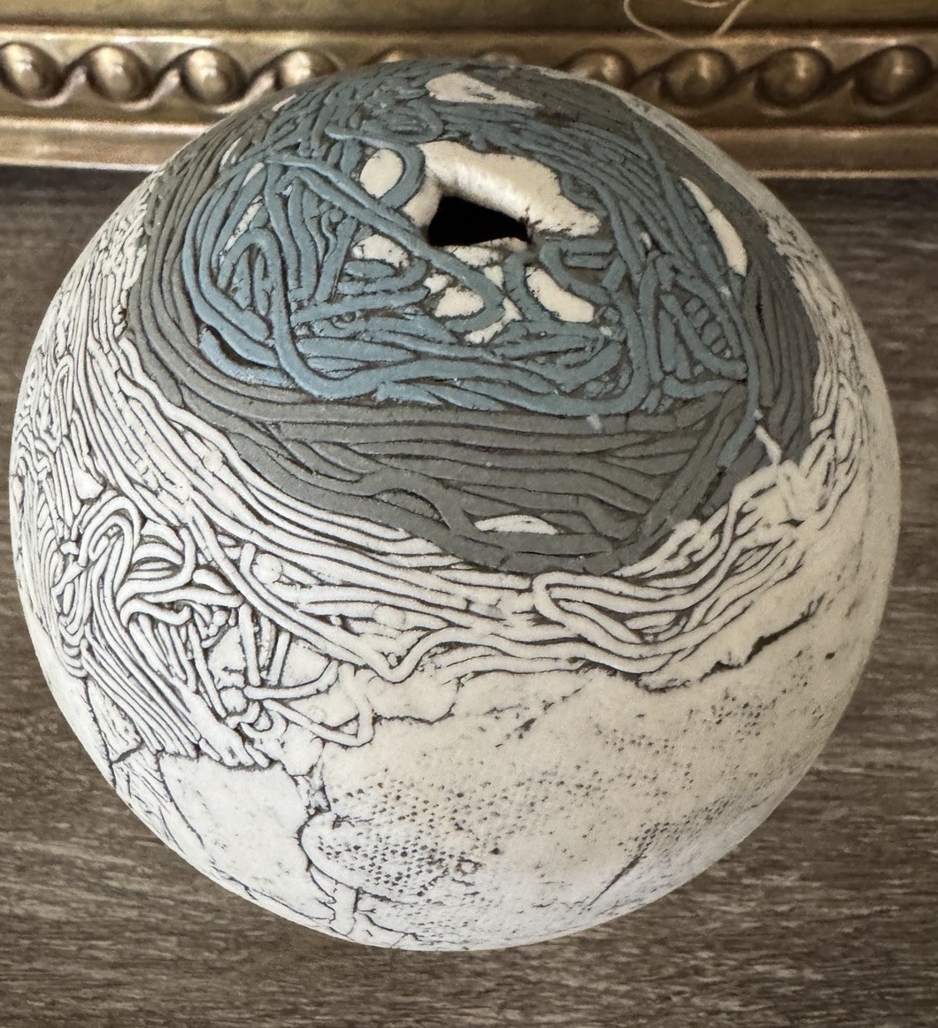 Romilla Batra California Studio POTTERY CERAMIC Original MODERN Art Signed 5”H