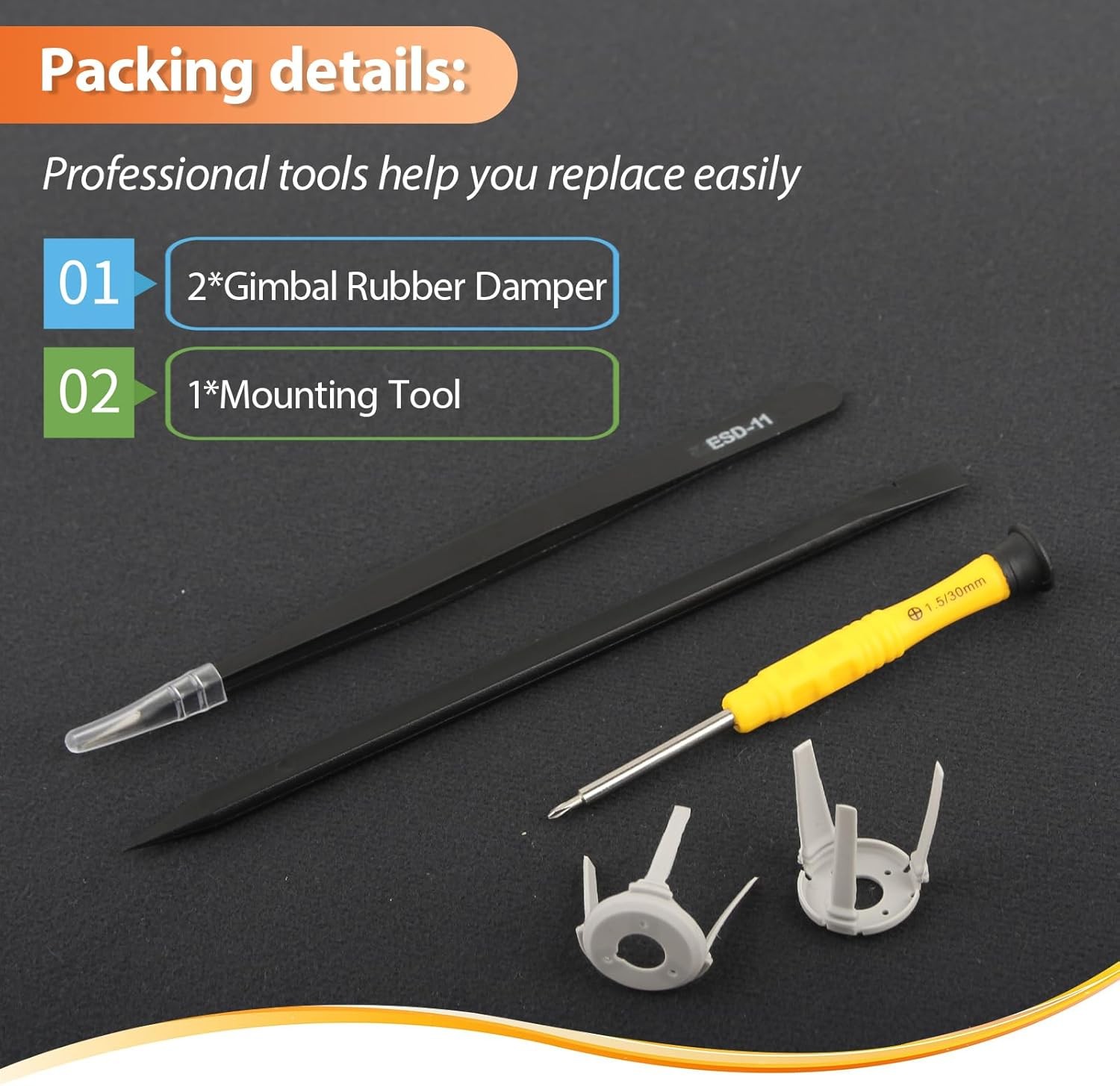 Replacement for DJI Mini 4 Pro Gimbal Shock Absorption Rubber 4...