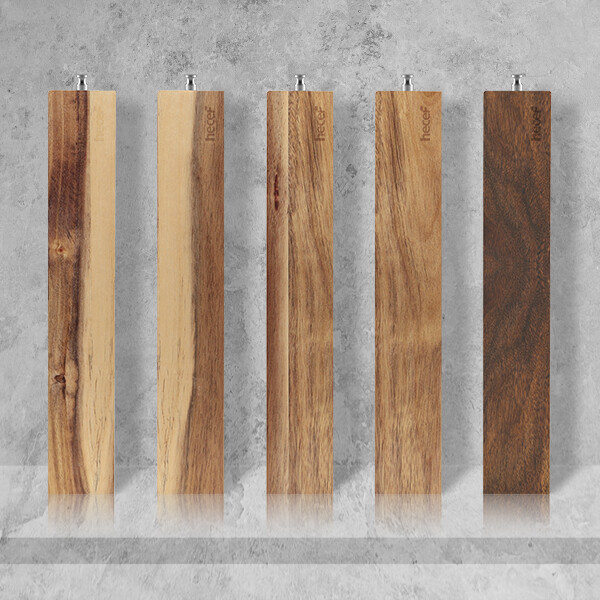 7 Pcs Black Oxide Knife Set w/ Acacia Wood Strong Magnetic Protect Knife Strip