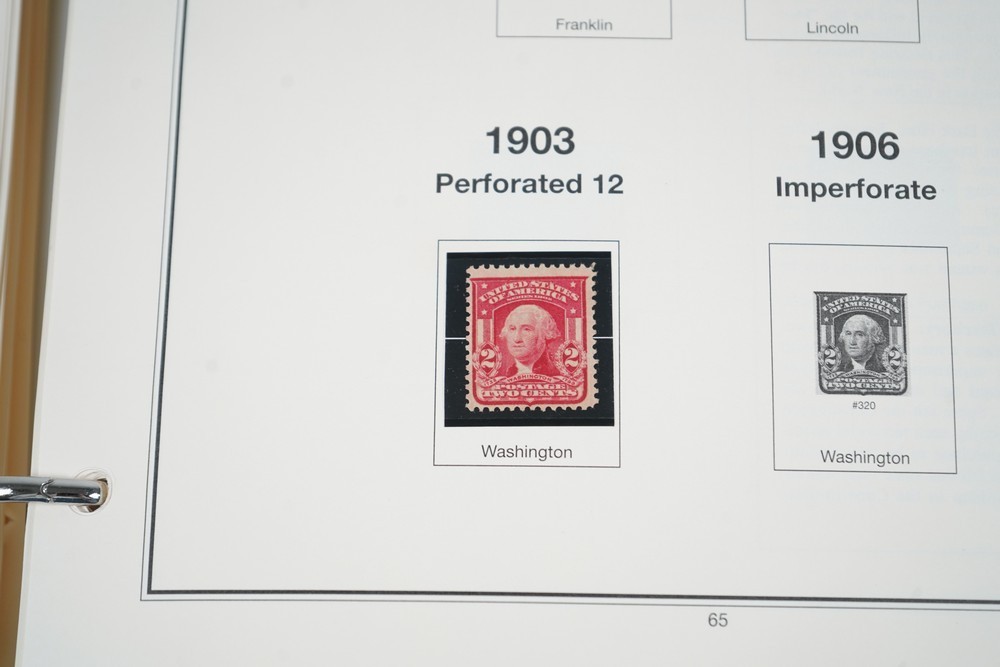 US 1890s-1980s COLLECTION OF 650+ STAMPS MINT & USED STORED IN MYSTIC ALBUM