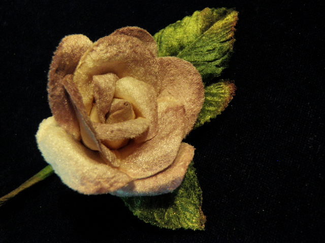 Millinery Flower Velvet Mauve Pink 2" for Boutonniere Hat Wedding or Hair NH3