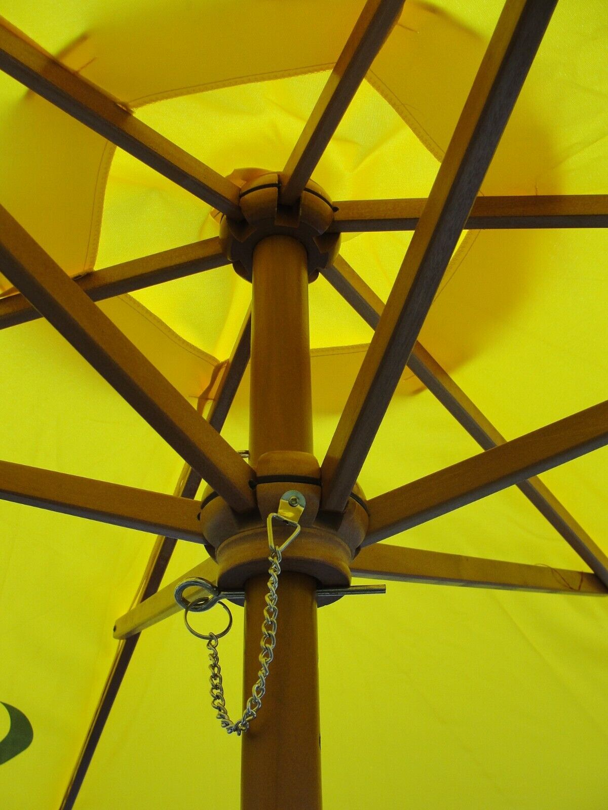 CORONA LIGHT BEER 👑 PATIO MARKET UMBRELLA YELLOW CANVAS WOOD POST 7' NEW IN BOX