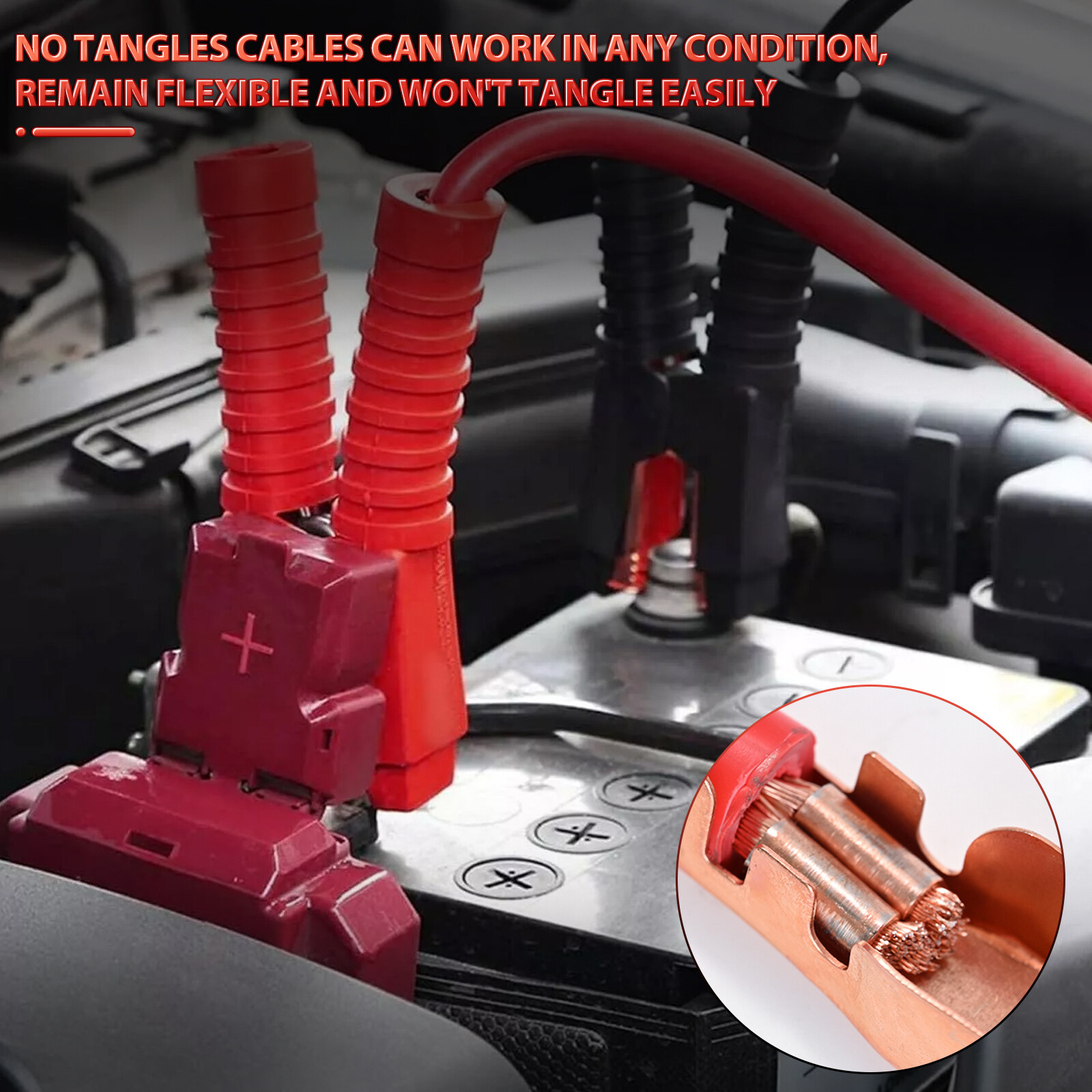 Heavy Duty Jumper Booster Cables Commercial Grade Battery 2 Gauge 20ft 2000 AMP