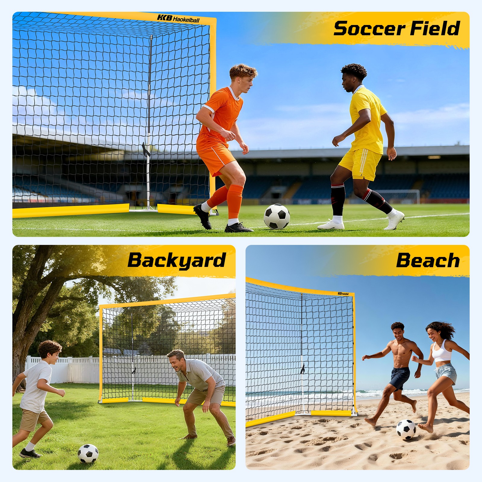 12'x6' Portable Soccer Goal for Backyard Adults w/Net & Frame Ladder & 12 Cones