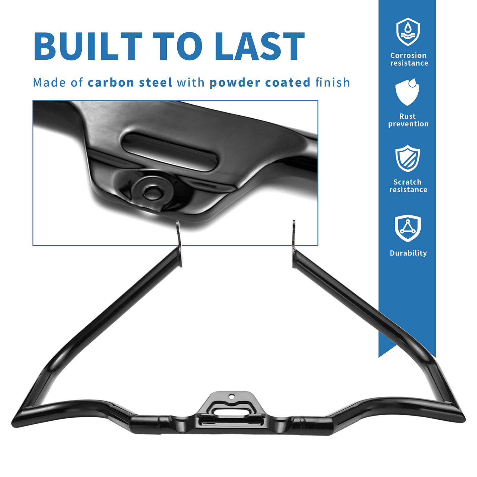 Engine Guard Highway Meathook Crash Bar for Harley Softail 2018-2023 Black