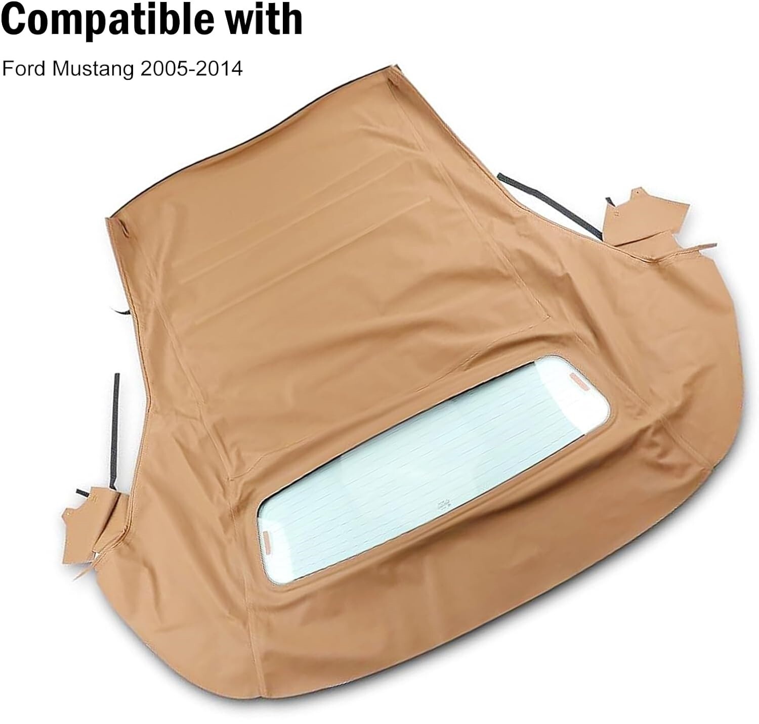 Tan Convertible Top Fit Ford Mustang Convertible Top 05-14 w/Heated Glass Window