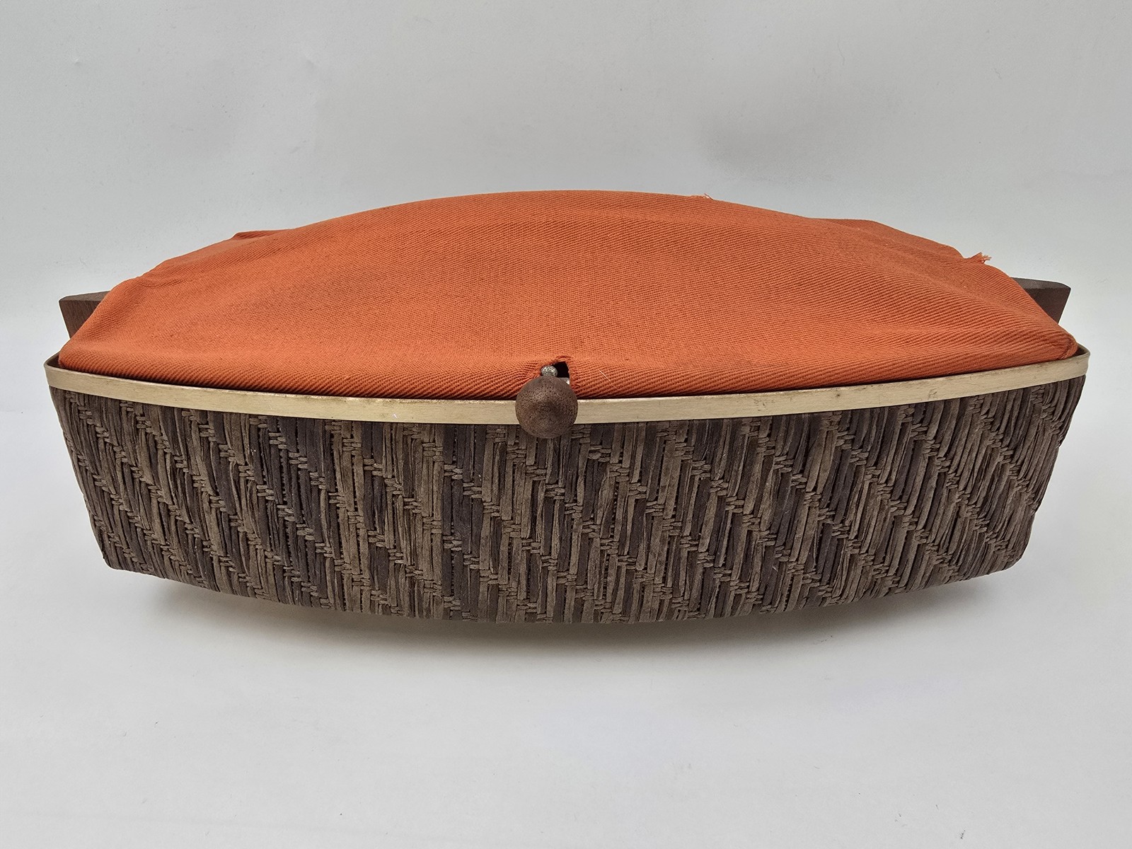 Vintage Salton Hotray WB-5 Bread Bun Warmer Orange Cover Original MCM