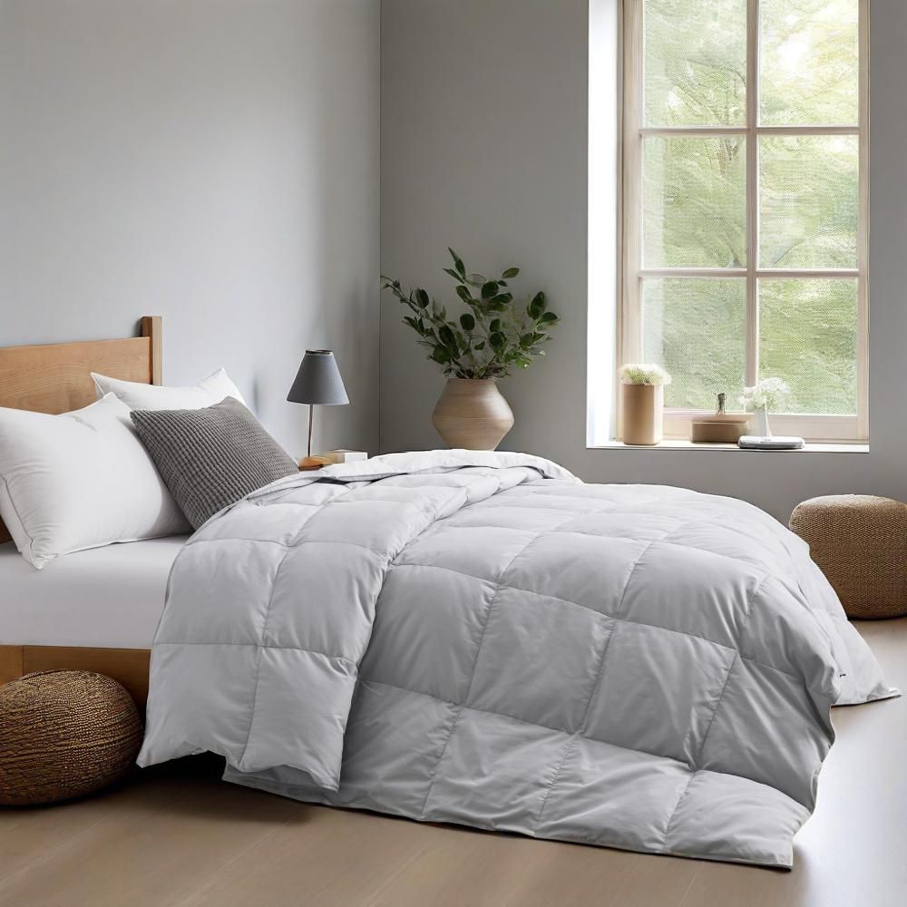 Peace Nest Lightweight Summer White Feather Down Comforter Duvet Insert,