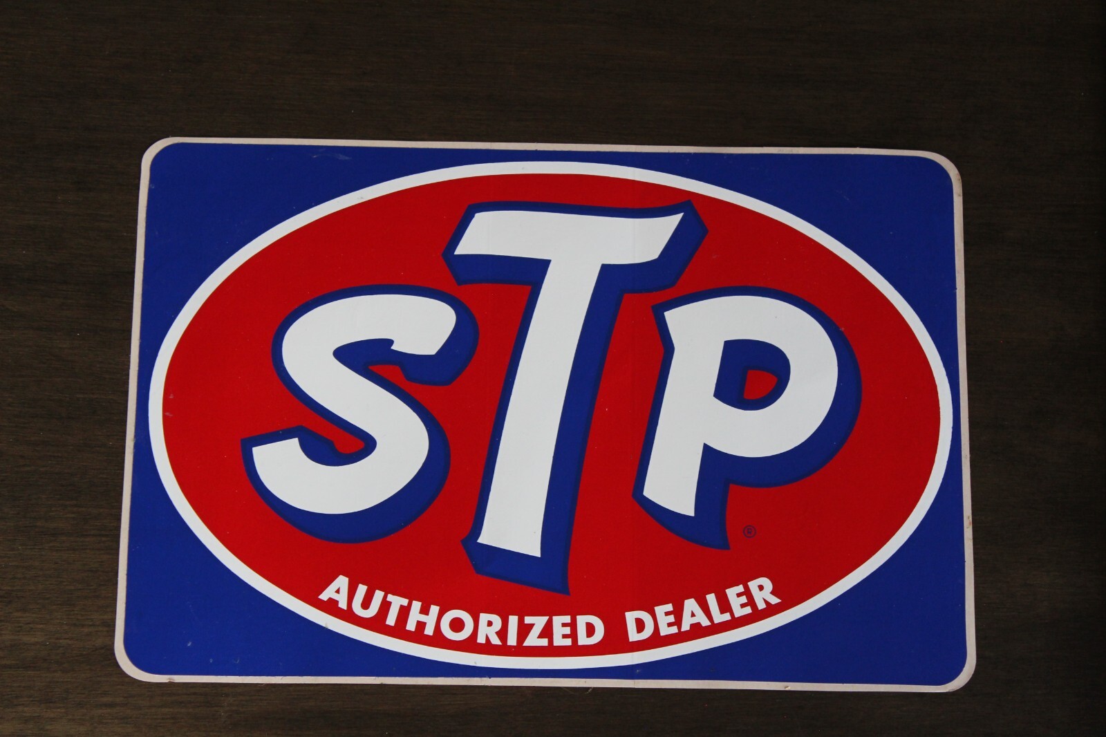 1966 STP AUTHORIZED DEALER VINTAGE ORIGINAL NOS STICKER DECAL RACING OIL 12-1/2"