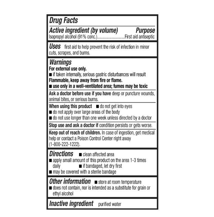Equate 91% Isopropyl Alcohol Antiseptic Liquid, Resealable, 6 PACK, 6 x 16 fl oz