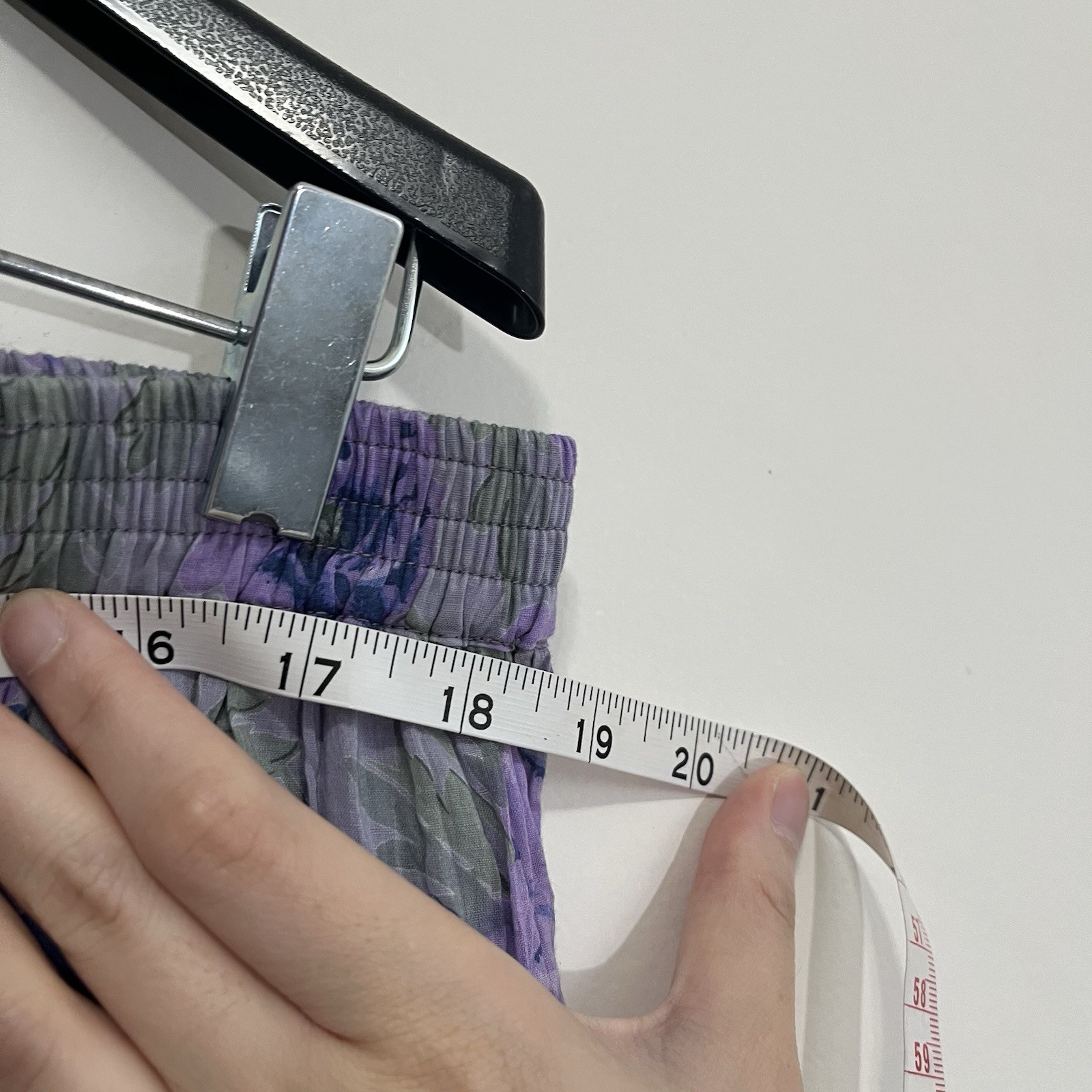 VTG Women 90s Cotton Floral Broomstick Tiered Maxi Skirt 2X Cottagecore Purple