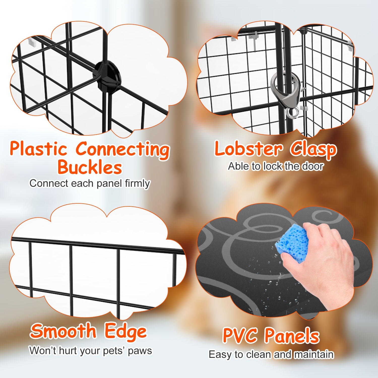 2 -Tiers Cat Cage Indoor Cat Enclosure for 1-2 Cats Ferret Squirrel