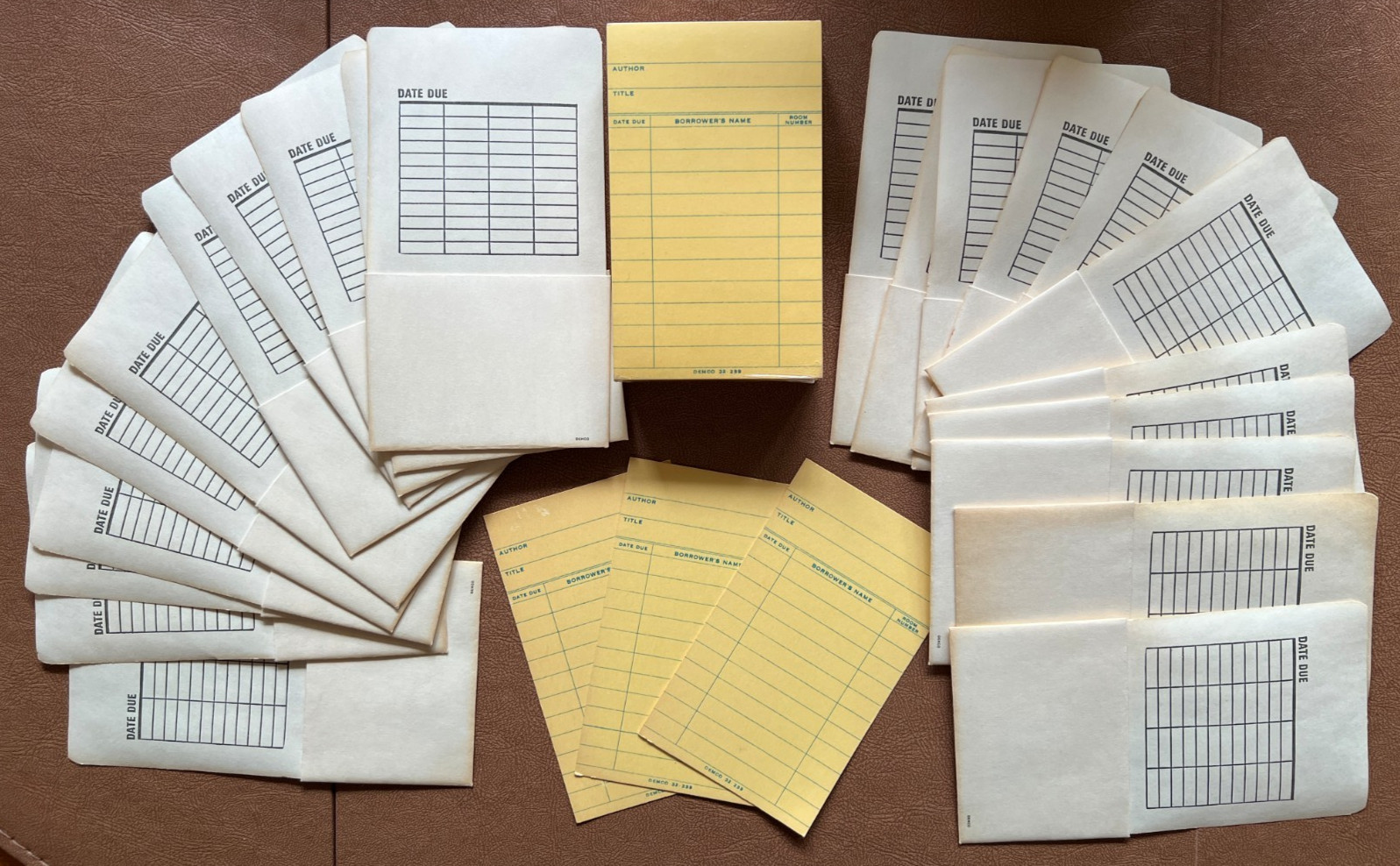 VTG Sealed Demco 32-239 Deck of Library Check Out Cards (x1) Book Pockets (x22)