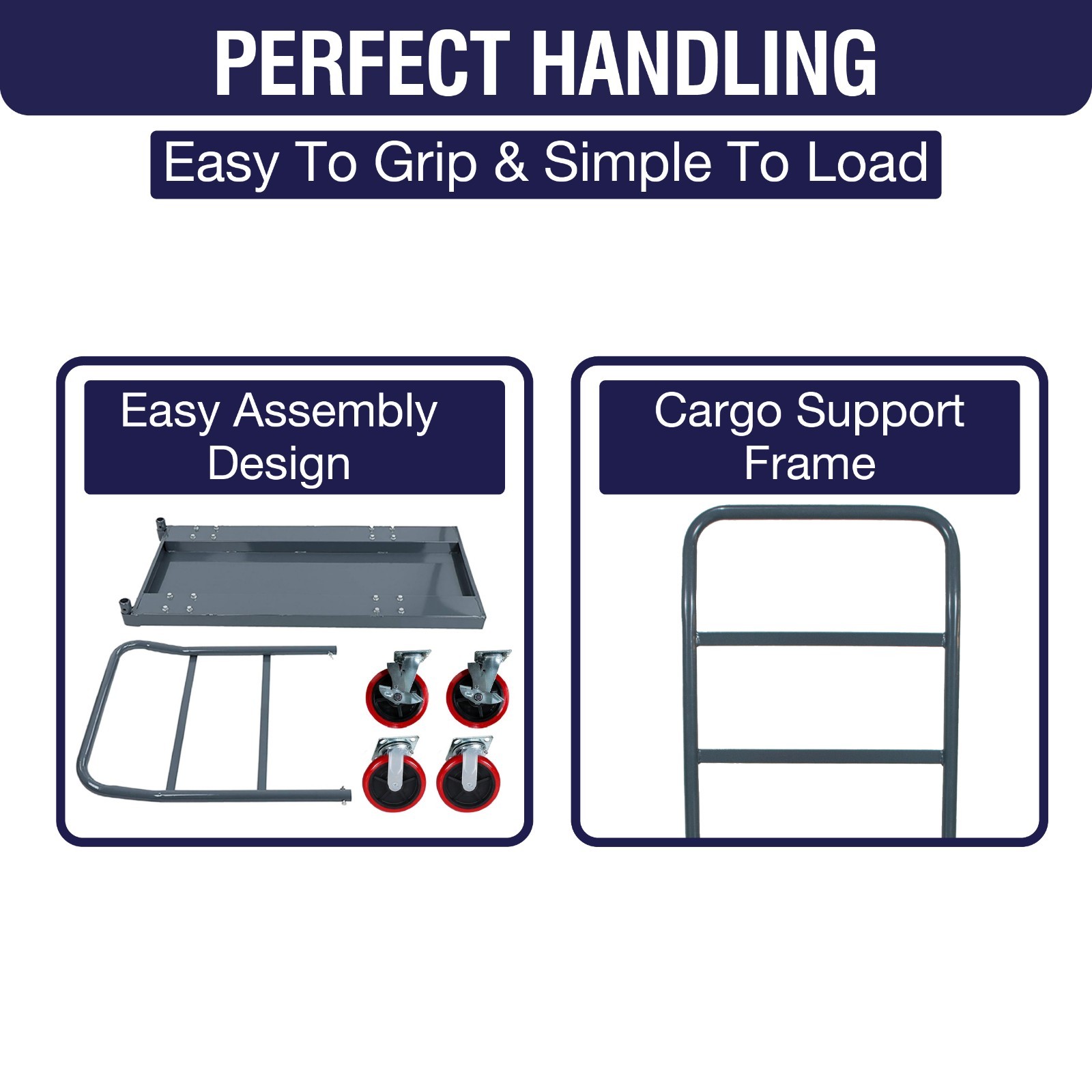 Flatbed Platform Cart Industrial Dolly Heavy Duty 60” x 30” Hand Push 3300 LB