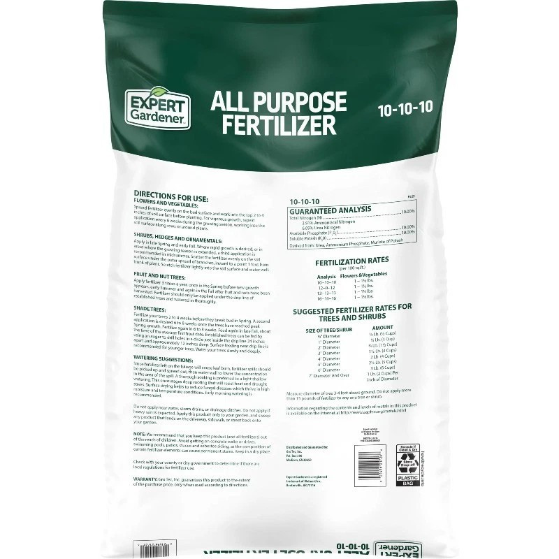 Expert Gardener All Purpose Plant Fertilizer, 10-10-10 Fertilizer, 40 lb.