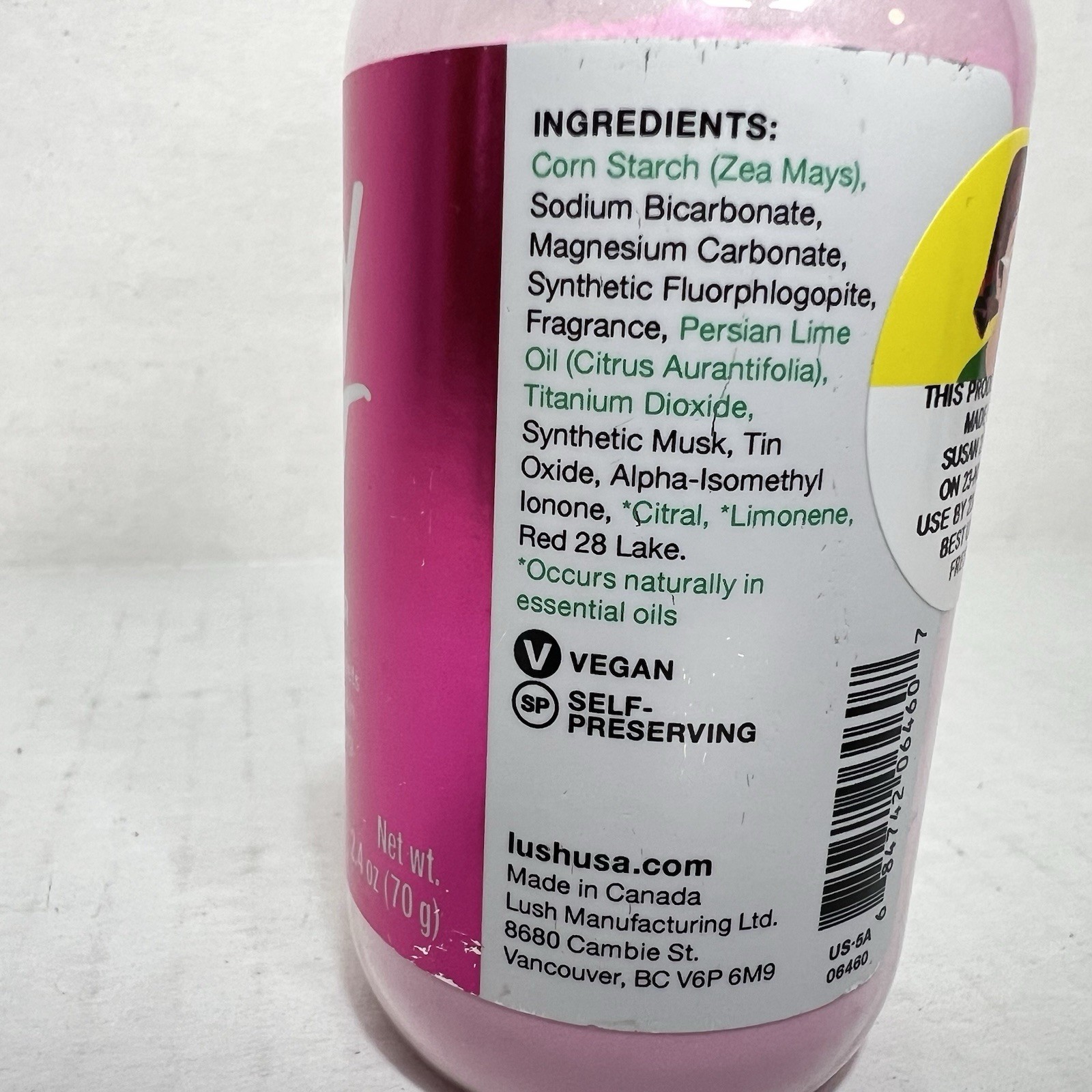 Lush Snow Fairy Dust Dusting Body Powder Shimmer Sparkle Scented 2.4oz 70g-*2022