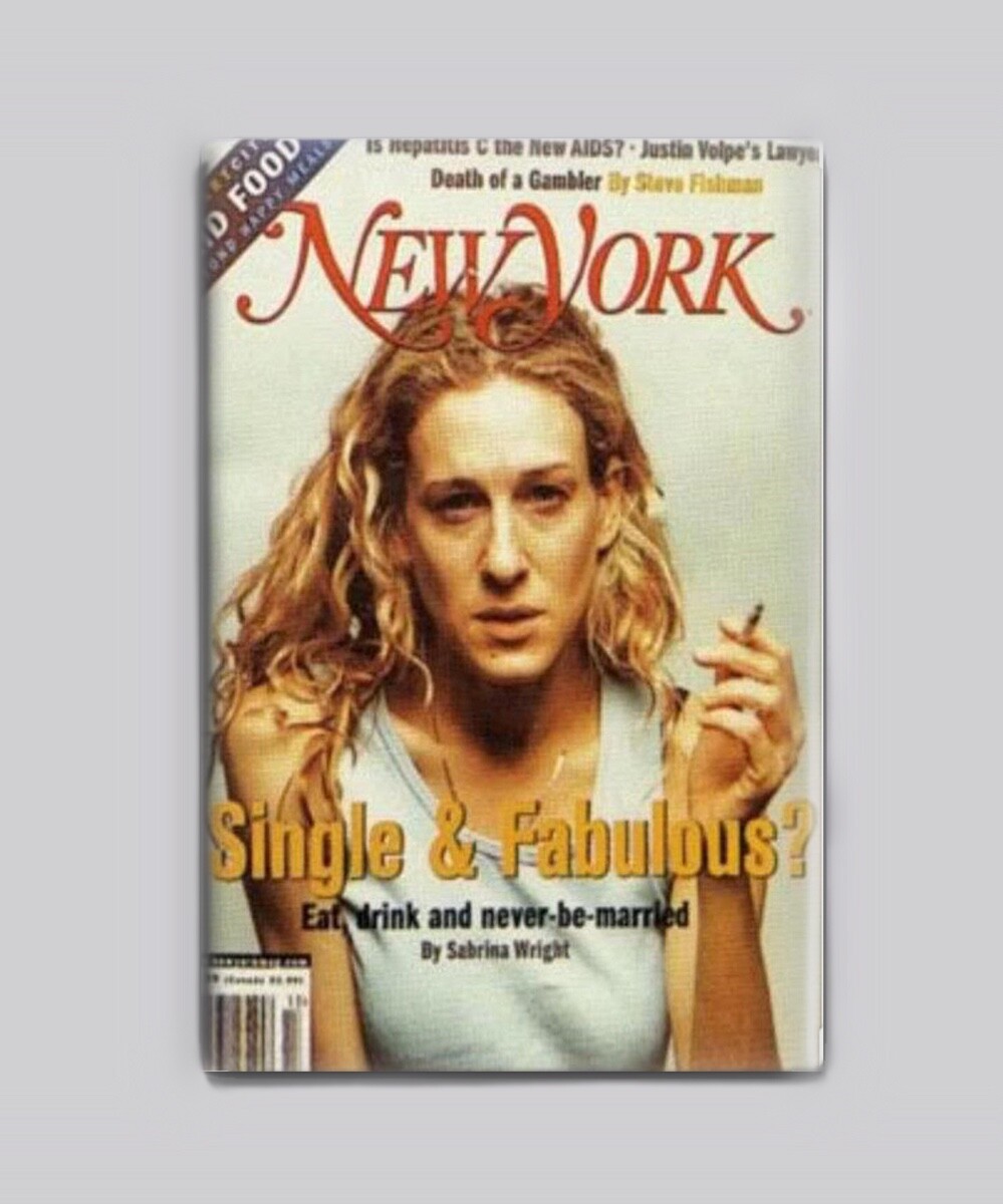 SEX AND THE CITY / SINGLE & FABULOUS? MAGAZINE COVER 2"x3" POSTER MAGNET (carrie