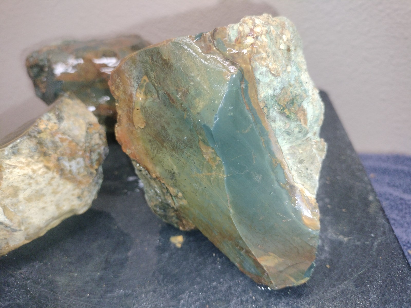 7.3LB ORBS Blue Mountain Picture Jasper Rough 6pc Lot #26