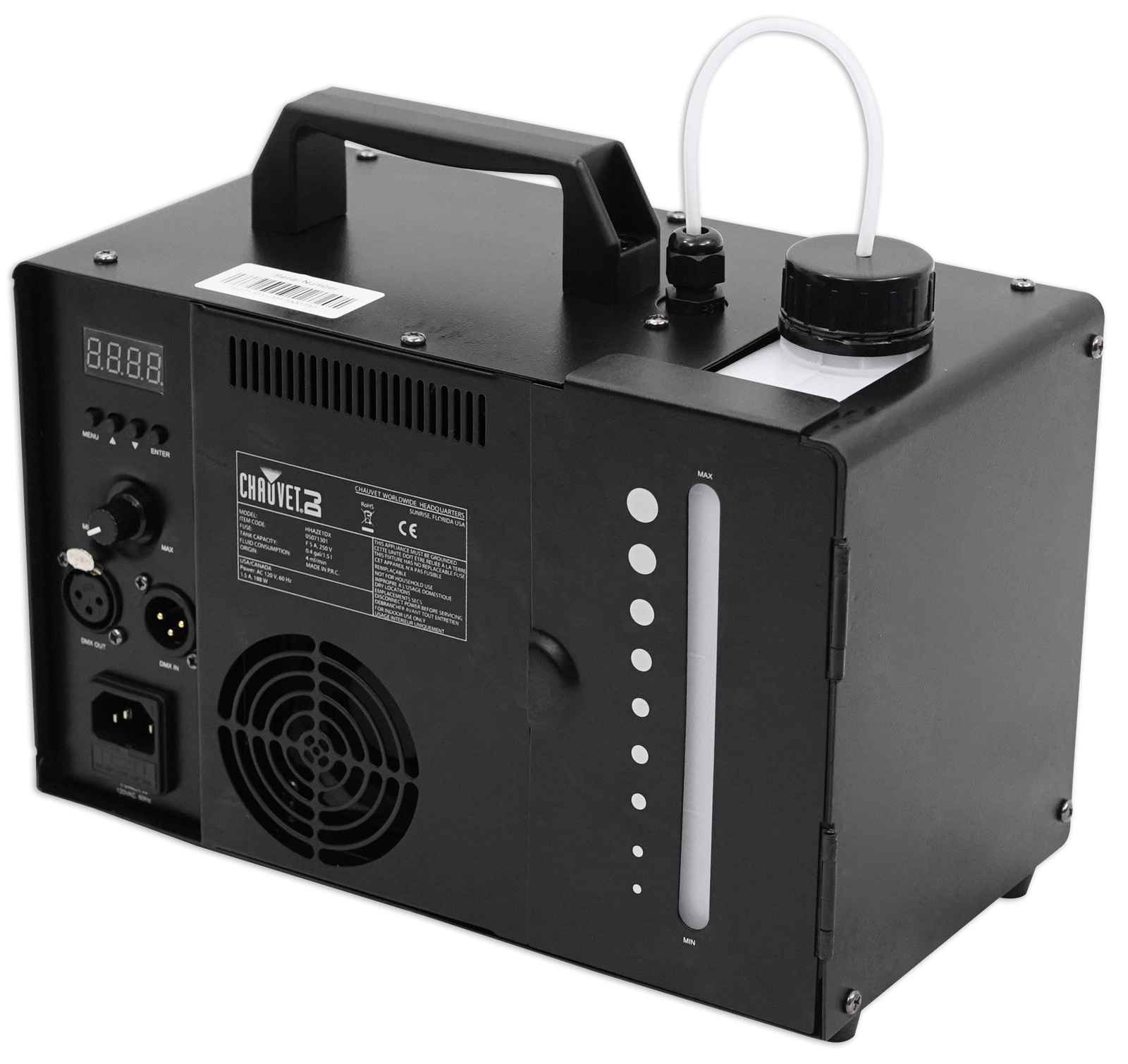 Chauvet DJ Hurricane Haze 1DX Water Based Haze Machine Hazer + Gallon of Fluid