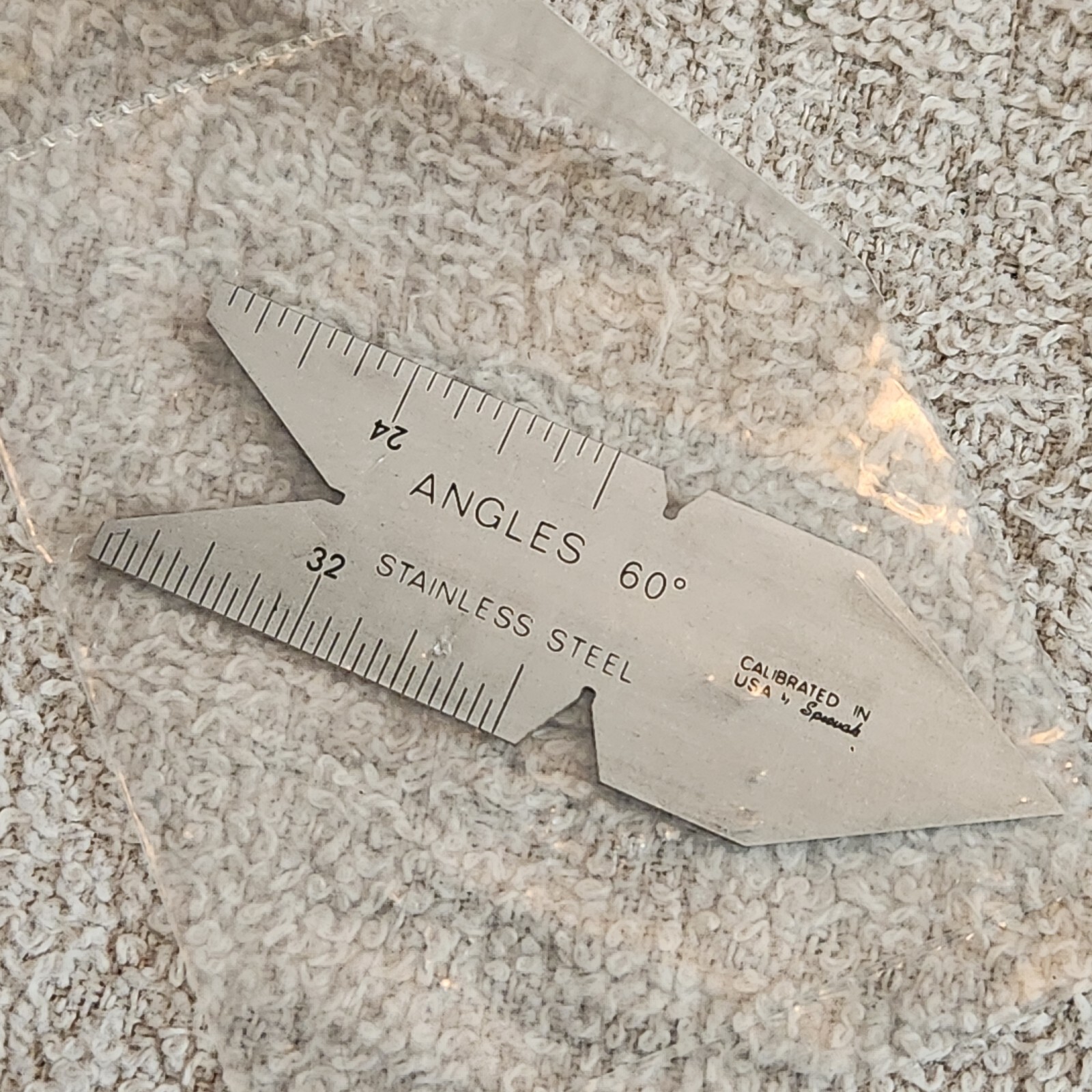 QTY of 1ea. L.A.Spievak Corp "Fish-Tail" 60º Thread Center Gage - new