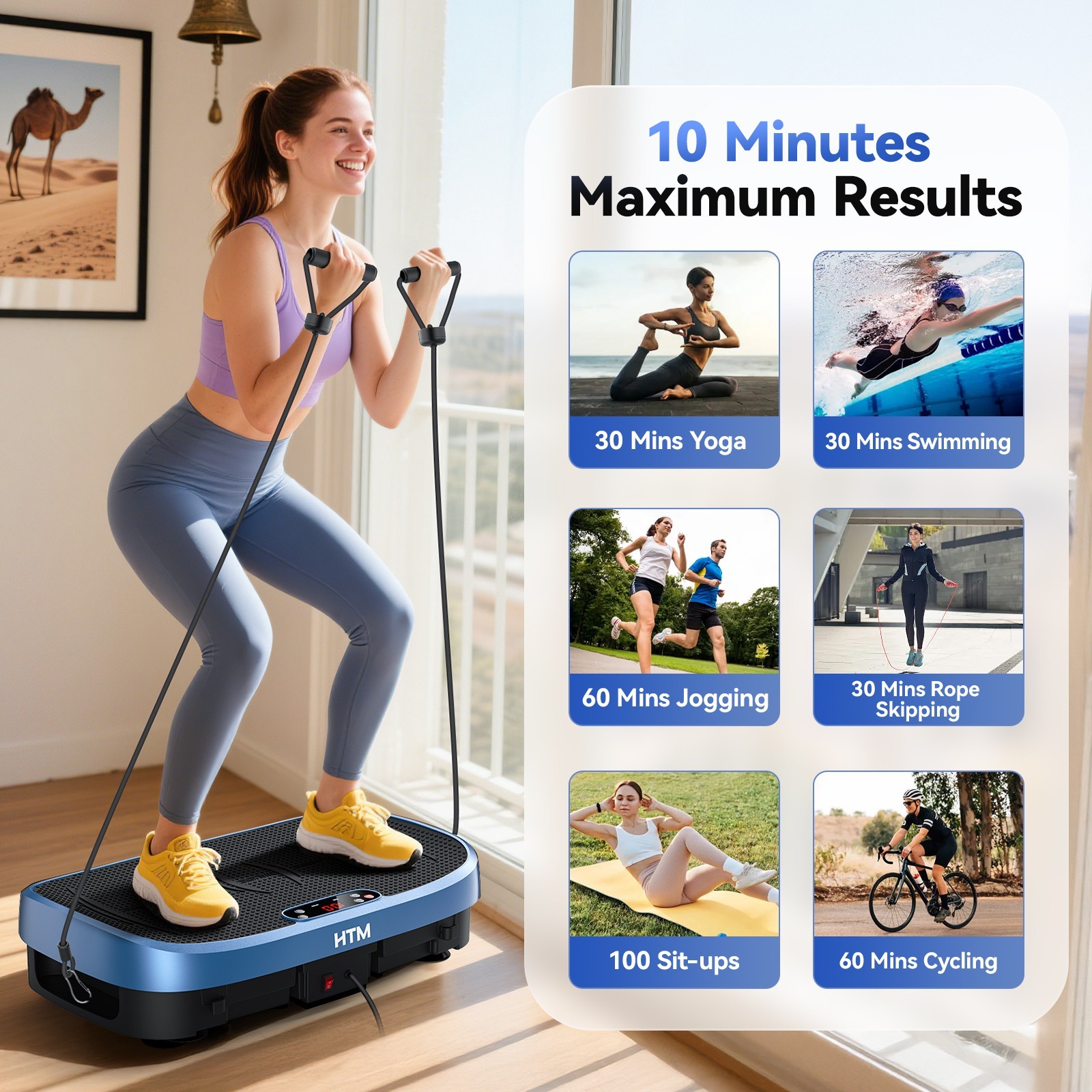 Vibration Plate Exercise Machine Curved Vibration Plate for Lymphatic Drainage