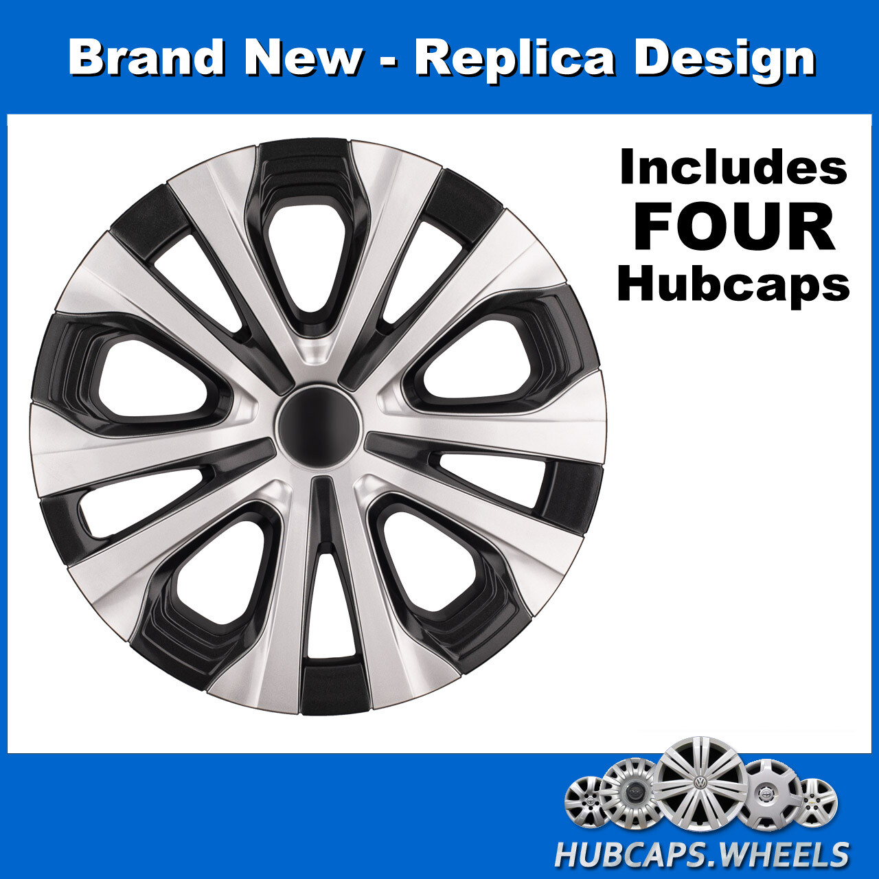 NEW Hubcap Set for Toyota Corolla 2020-2022, Prius 2019-2022 - 15" Replica 61188