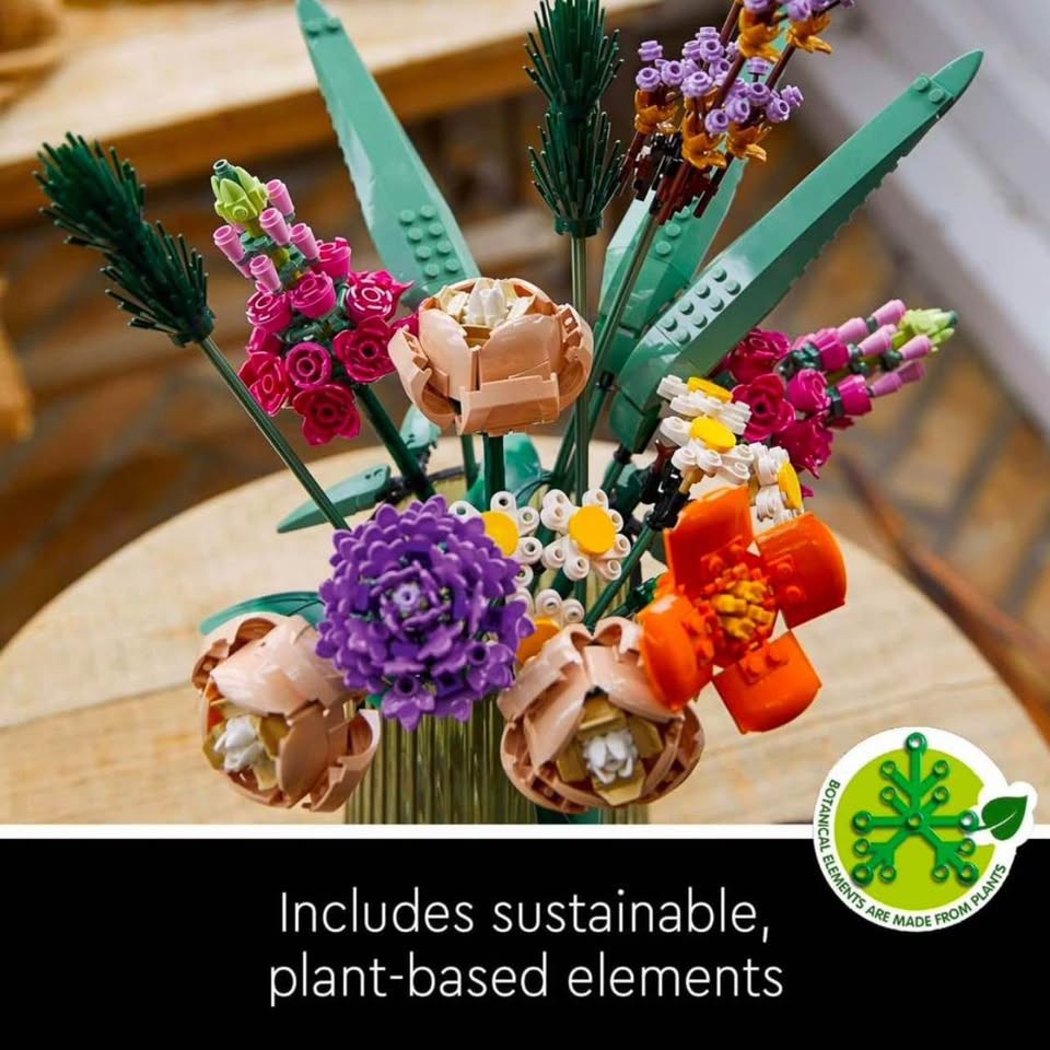 Botanicals Flower Bouquet Building Set - Artificial Flowers for Decoration