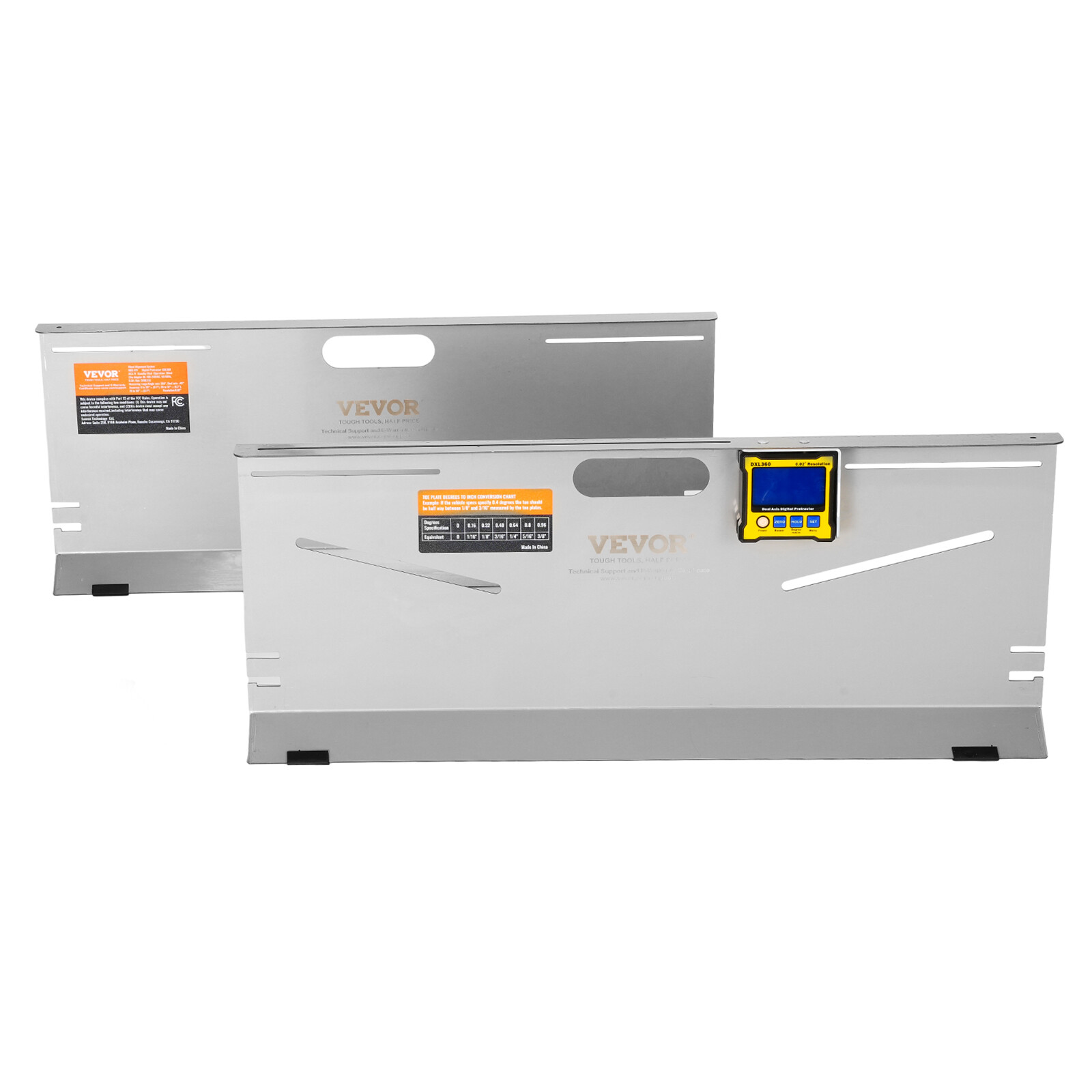 VEVOR 6 Wheel Alignment Tool Camber/Caster/Toe Gauge 0.1° Toe Plates 2 Measuring