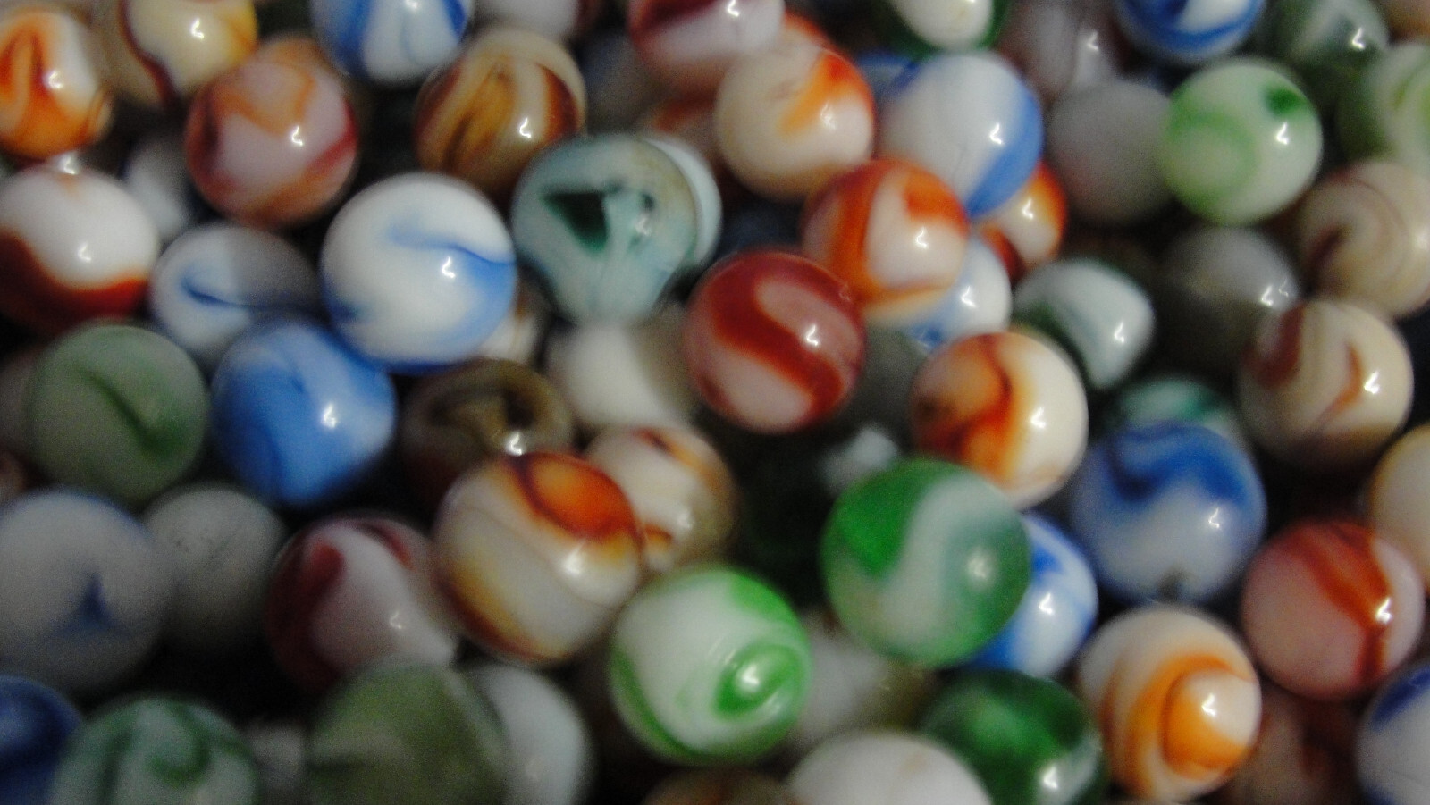 Jackson, Heaton, Alley Cairo Novelty Champion 3 marbles each from Ritchie County