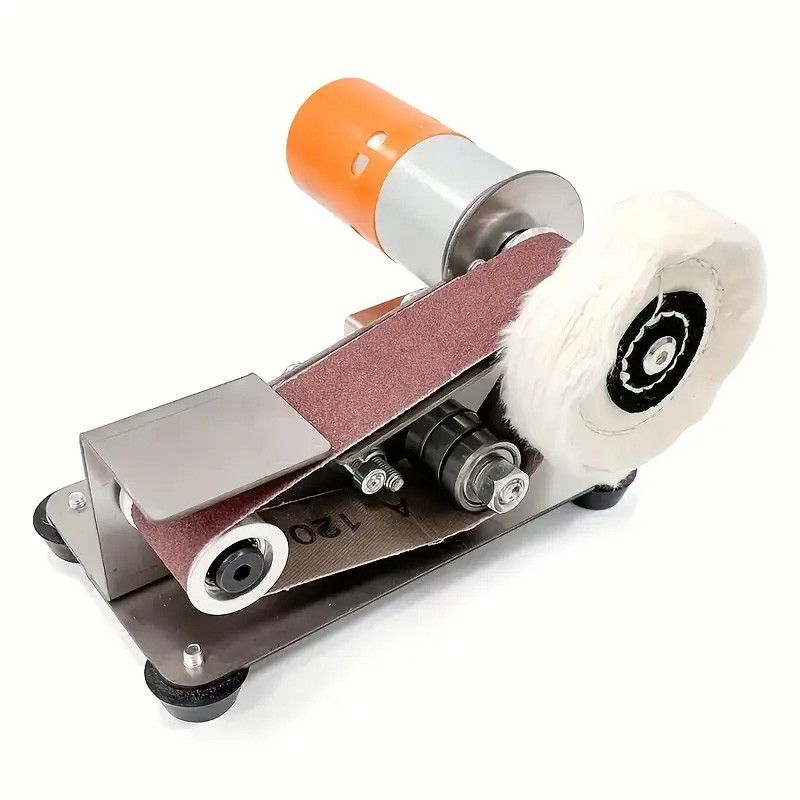 Mini Electric Belt Sander DIY Polishing Grinding Machine Cutter Edges Sharpener