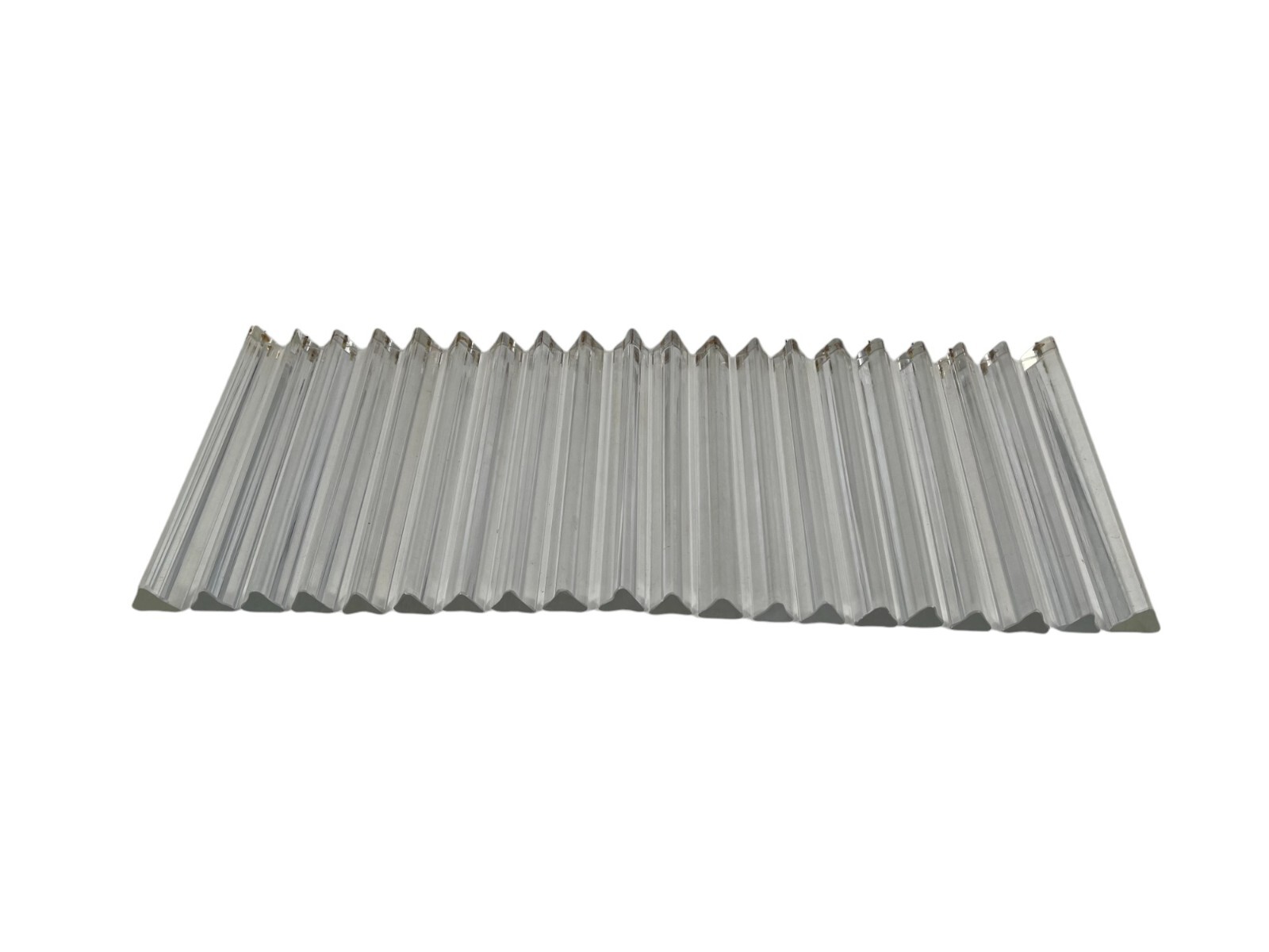 Lot Of 20 Glass Tri Lobe Rods Part Replacement For Chandeliers 11” Long