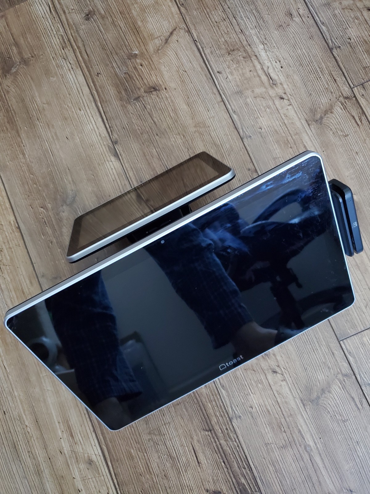 Toast Flex POS Terminal Data Processing Dual Monitor System w/ EMV Card Reader