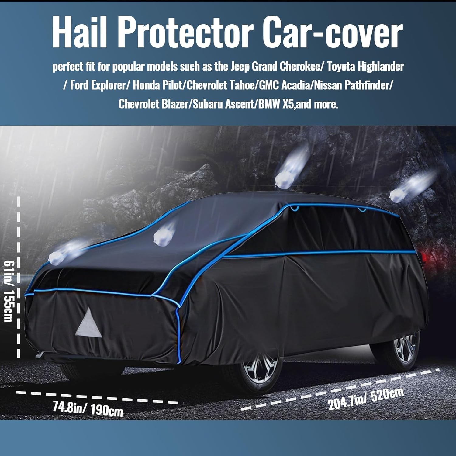 Hail Protector Car Cover, Windshield Hail Protectors, Anti Hail Thickened Multi-