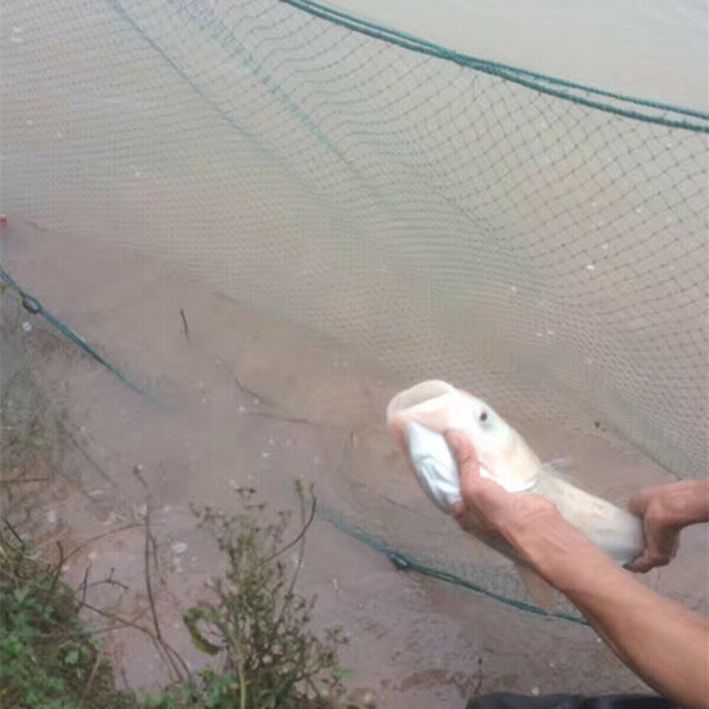 65Ft/33Ft Fishing Drag Net Beach Seine Bait Seine Nylon Mesh Fish Net Hand Made