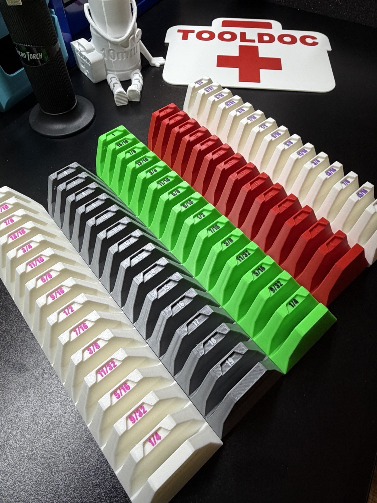 Wrench Holders w/ ID Numbering - Magnetic Tool Organizers / Toolbox Organization