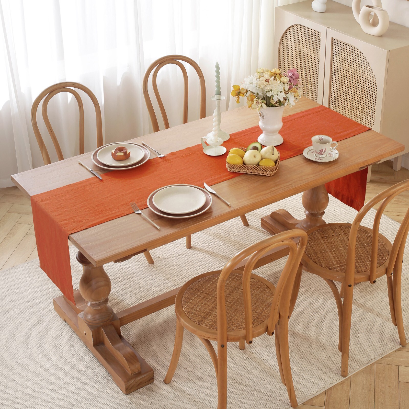 Premium French Linen Table Runner for Dining, Weddings, and Special Occasions