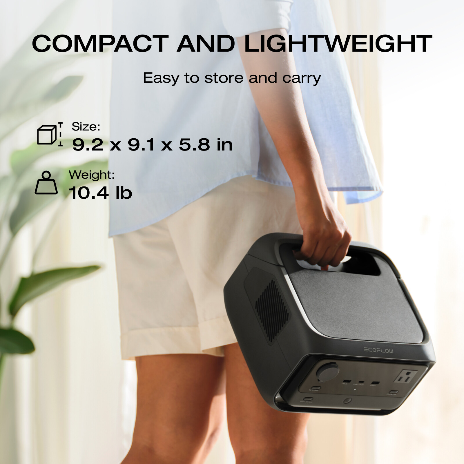 EcoFlow 572Wh River 3 Plus Portable Power Station with EB300 Extra Battery