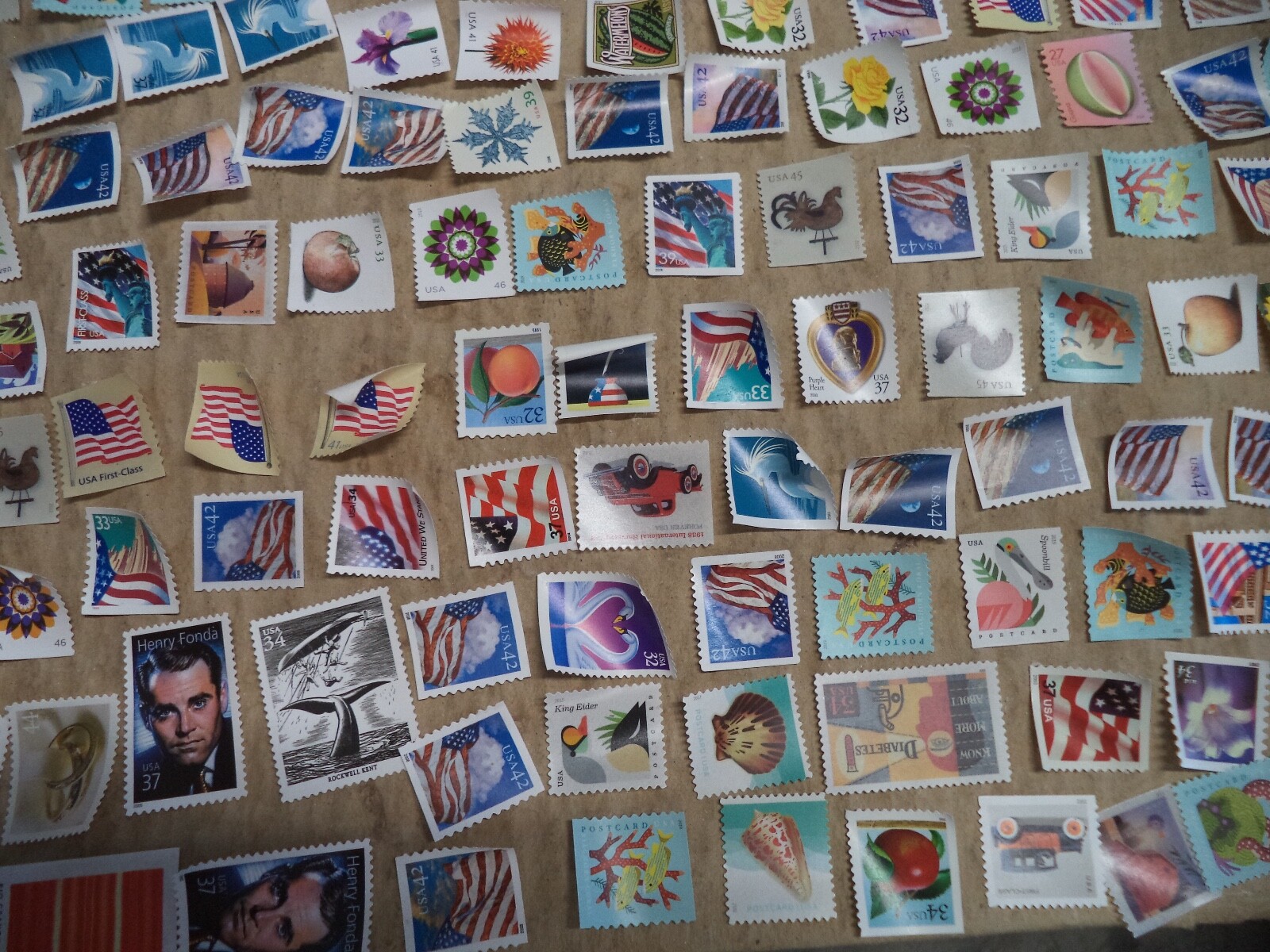 100 GENUINE FOREVER $73 US POSTAGE STAMPS NOT USED AS INTENDED PURPOSE ON PAPER