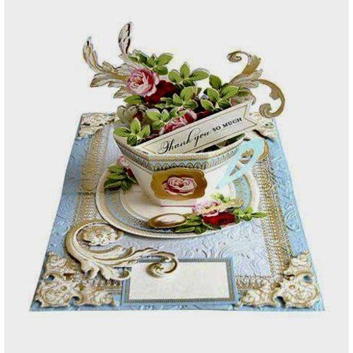 Anna Griffin TEA CUP Pop Up Card Making Kit - Makes 20 Cards *NEW* (#0295-0296)