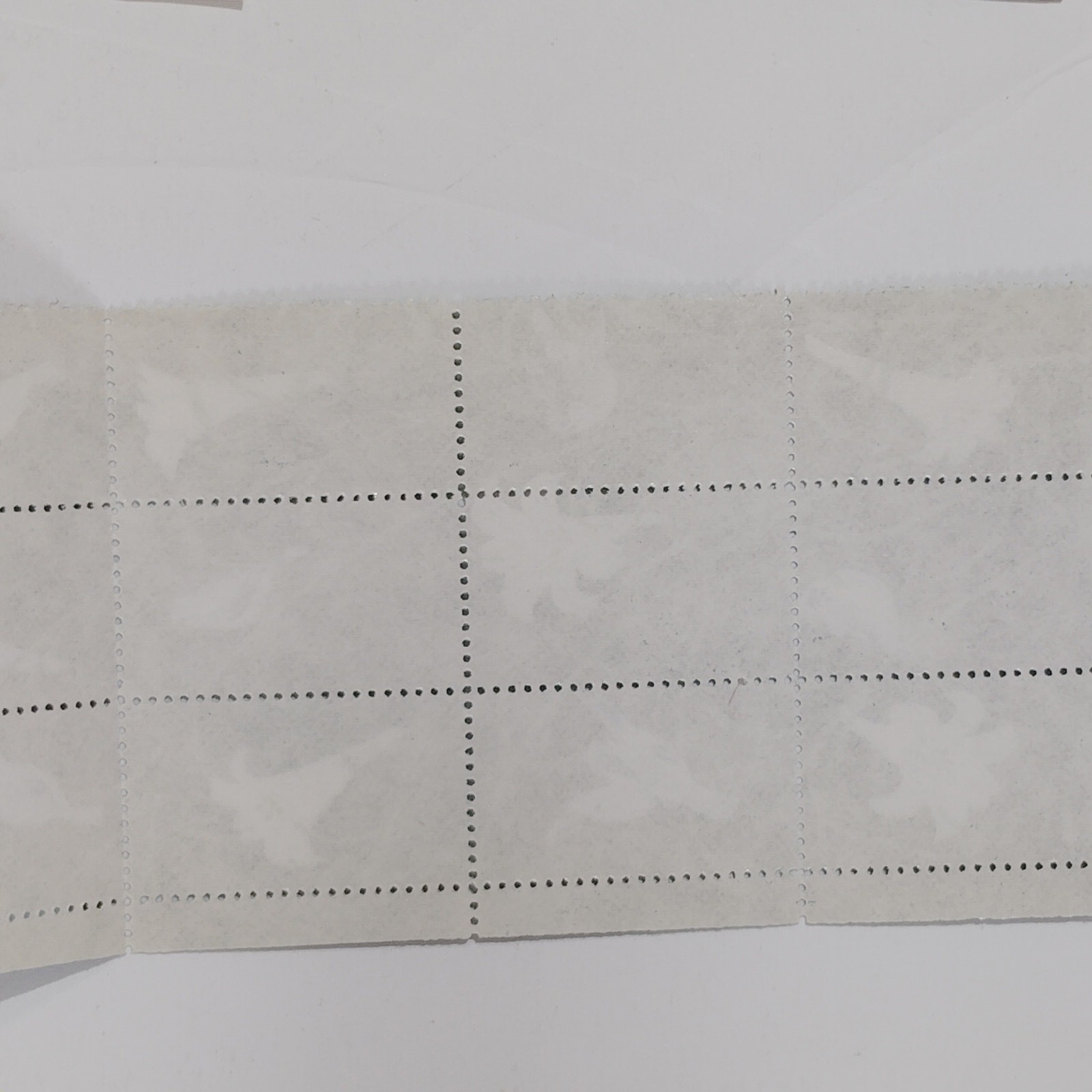 1970 Easter Seals, Partial Sheet of 15 White Lilies & Blue Birds, Vintage