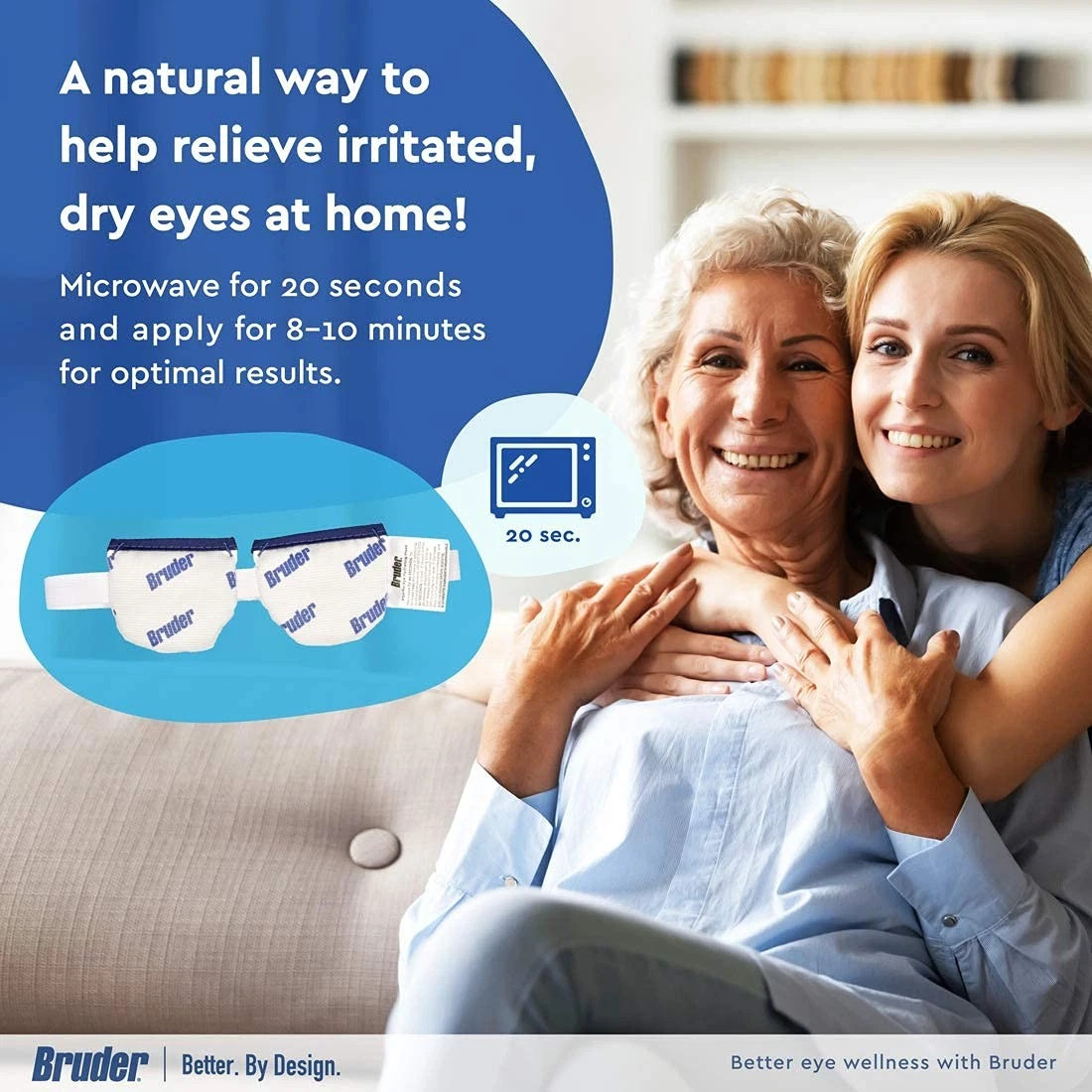 Bruder Moist Heat Eye Compress | Microwave Activated | Effective and Authentic