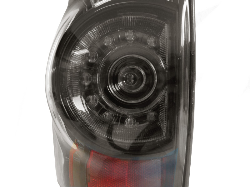 4PCS Set DEPO Black LED Tail Light + License Plate Assembly For 2005-2015 Tacoma