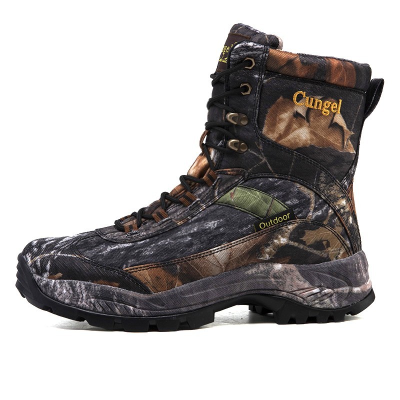 2025 New Men Camo Hunting Shoes Durable Outdoor Shoes High-Cut Fishing Climbing